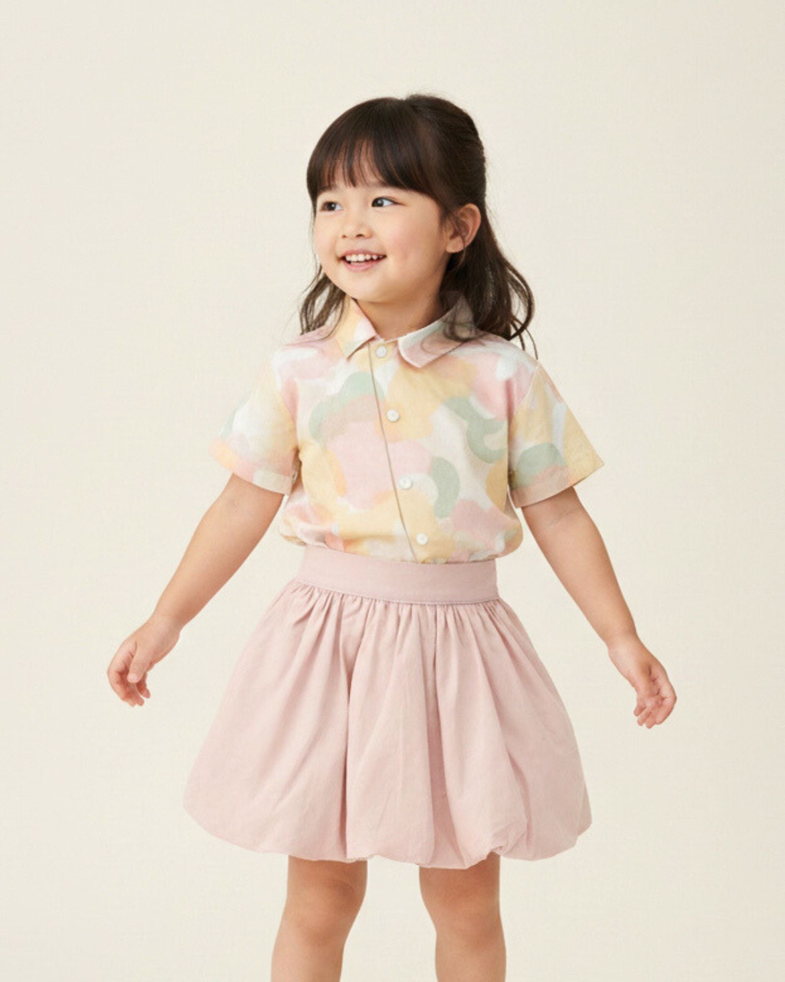 Pre-order: Blissful Blooms Asymmetrical Kids Shirt
