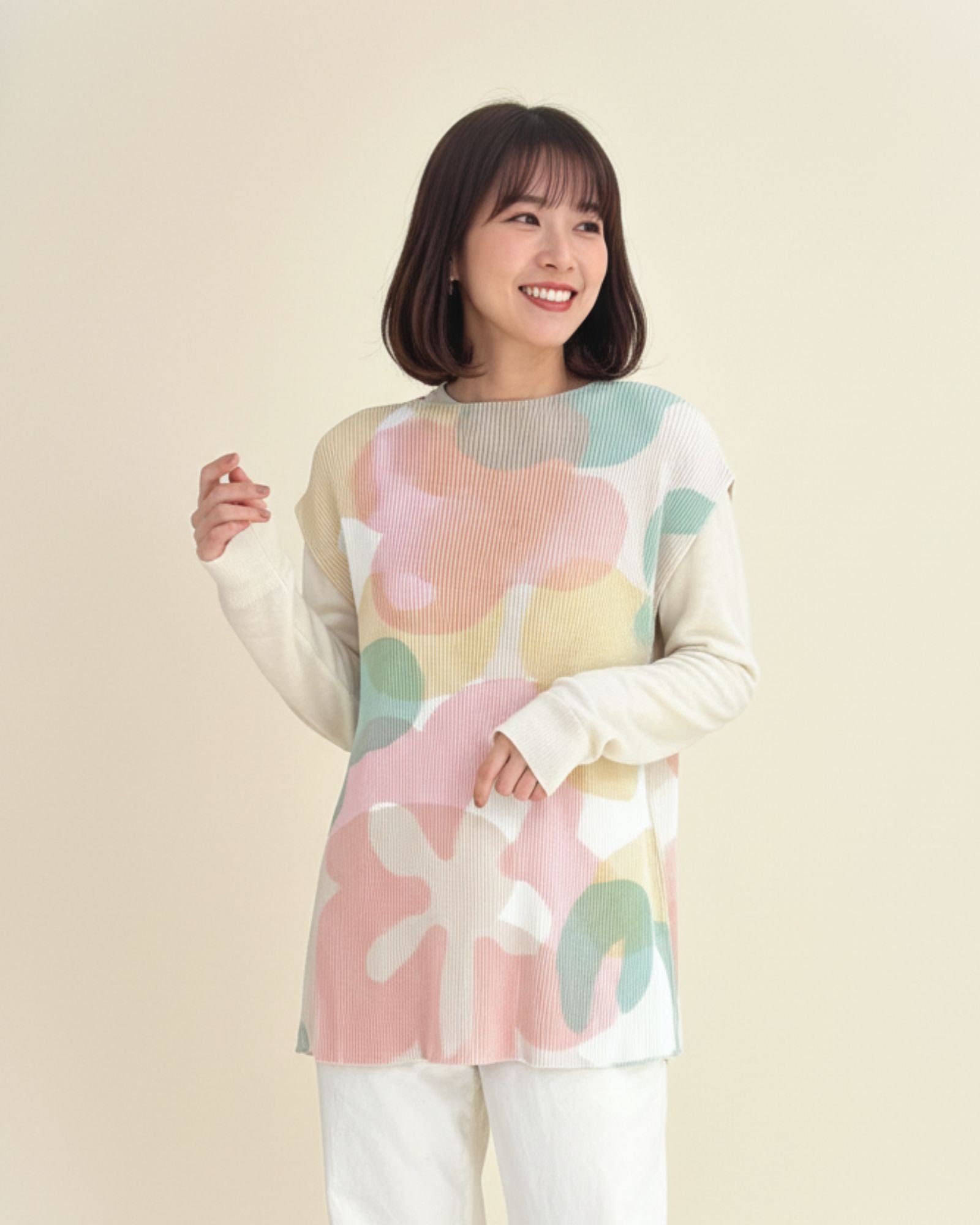 Blissful Blooms Crystal Pleated Top