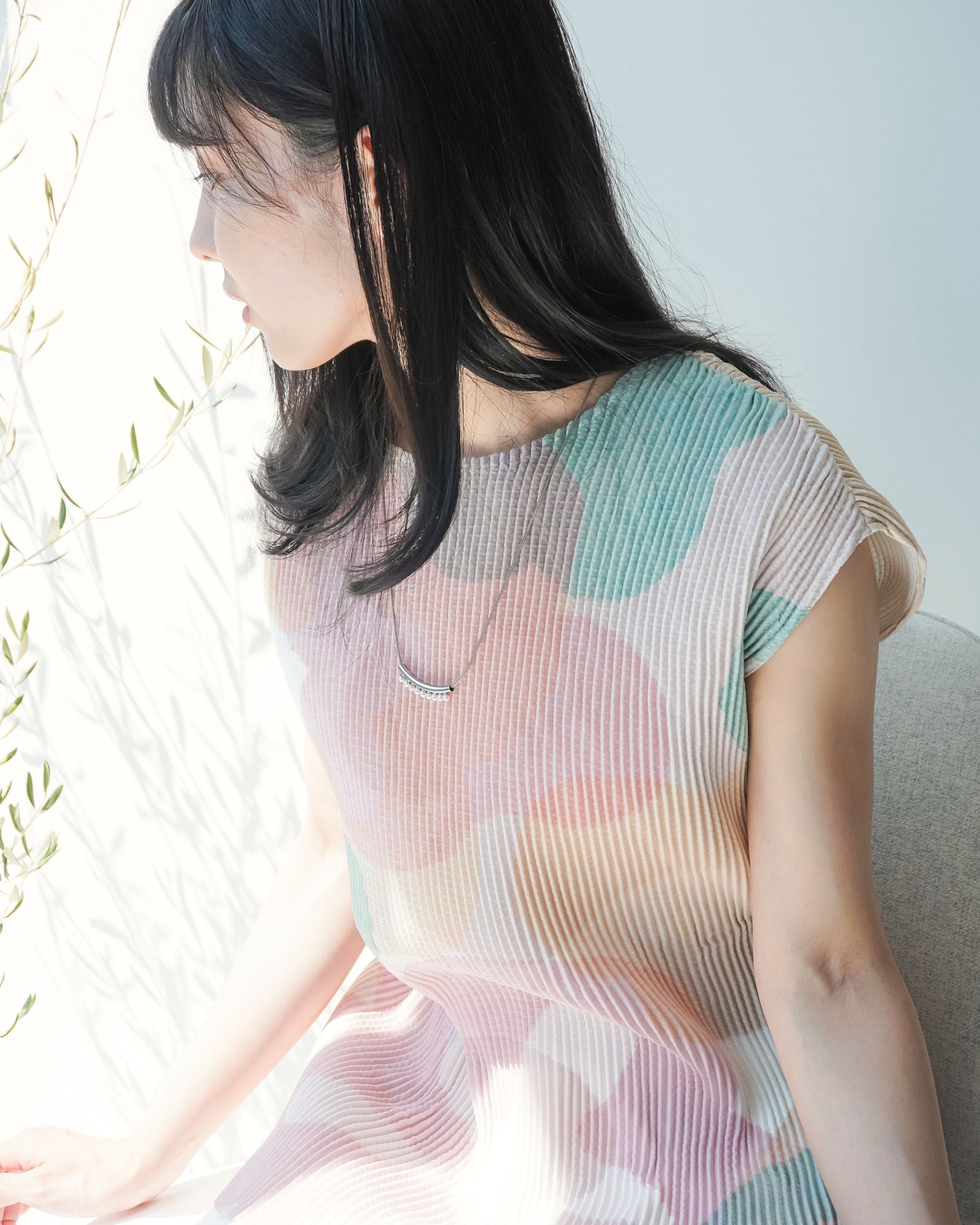Blissful Blooms Crystal Pleated Top