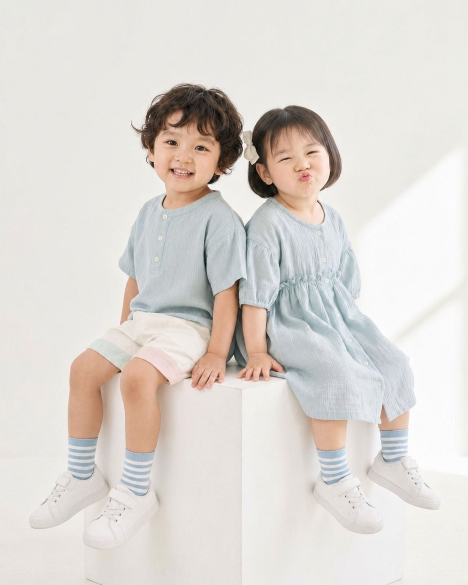 Breeze Collar Kids Shirt - Sky