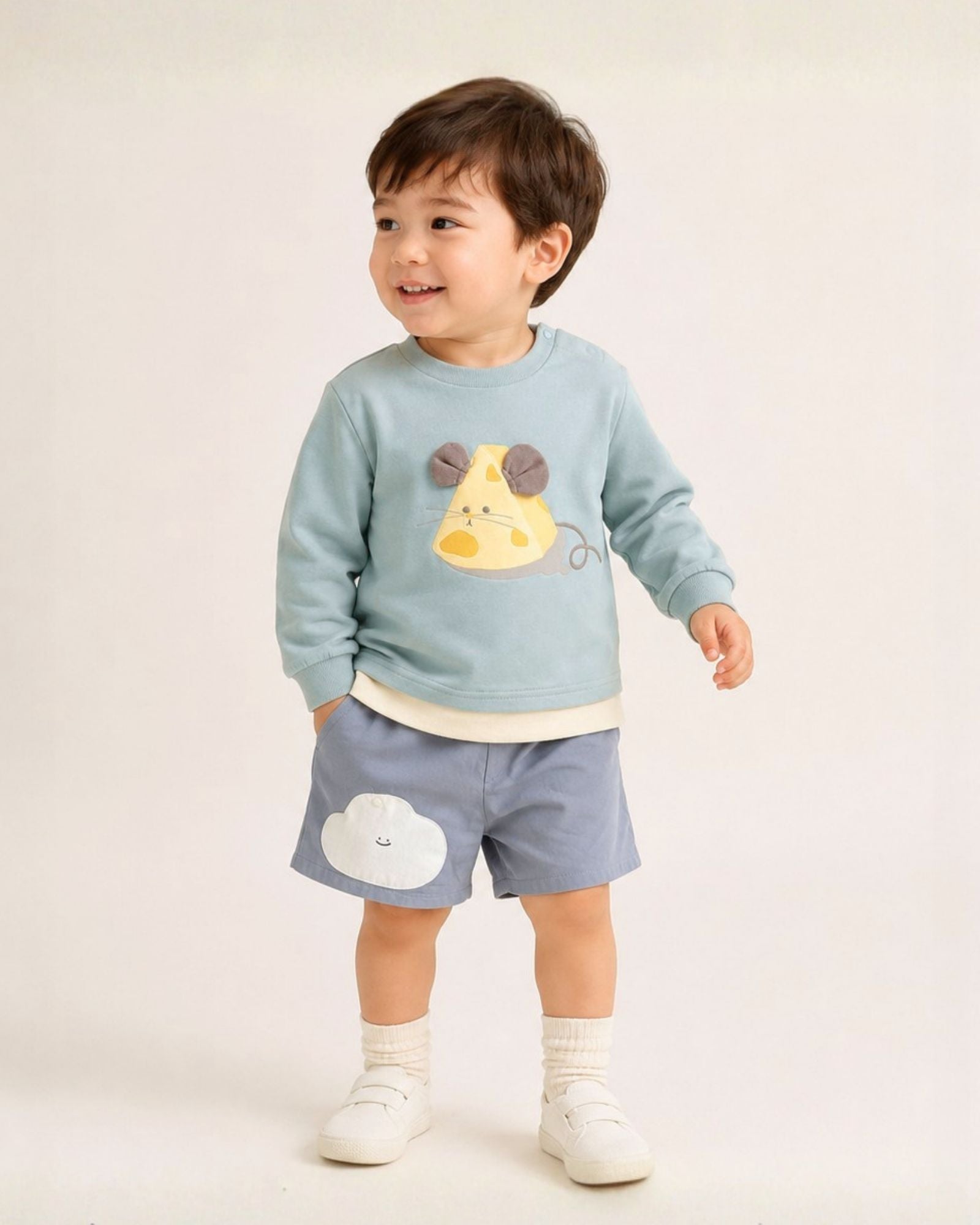 Pre-order: Cheesy Mouse Kids Lightweight Sweatshirt