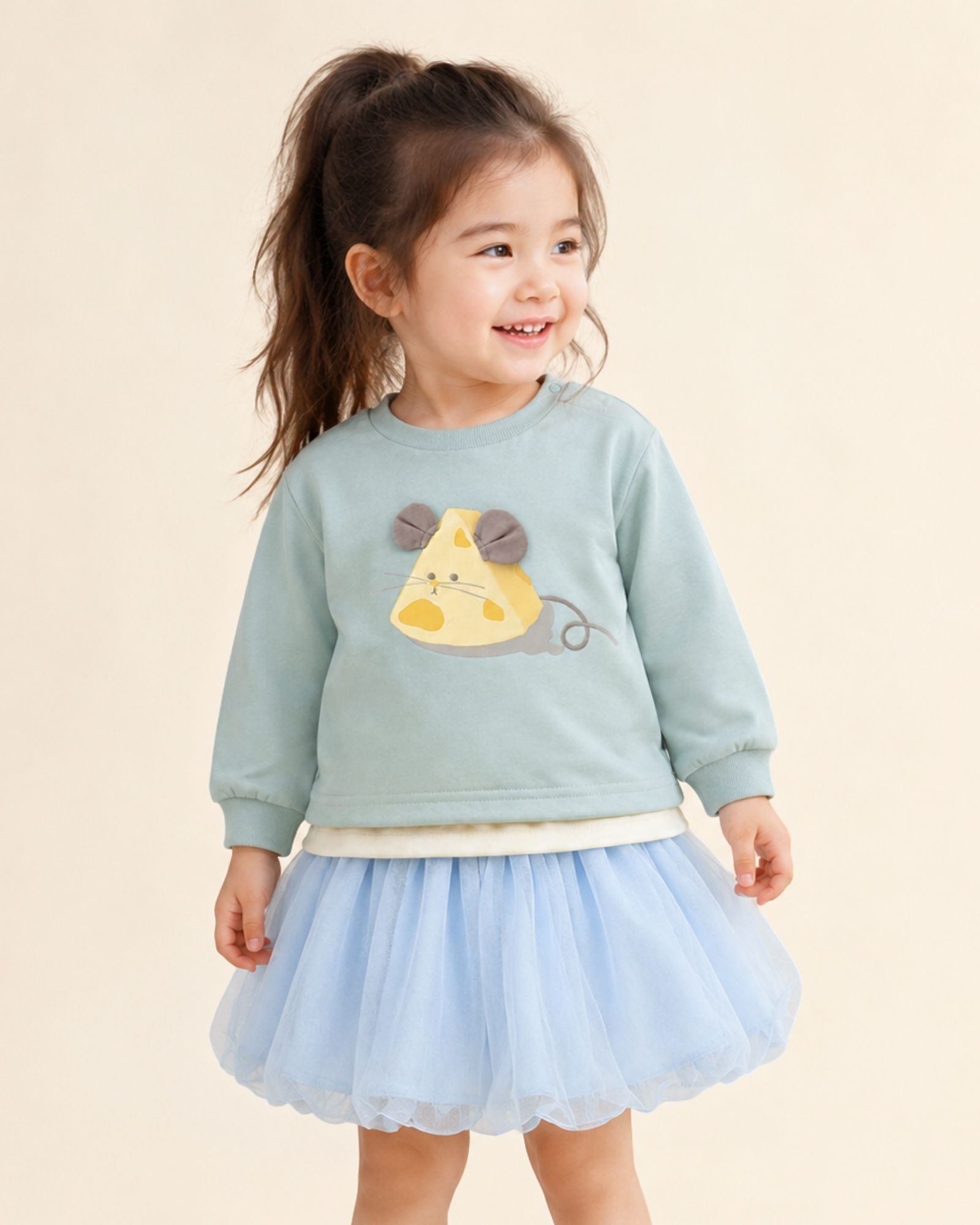 Pre-order: Cheesy Mouse Kids Lightweight Sweatshirt