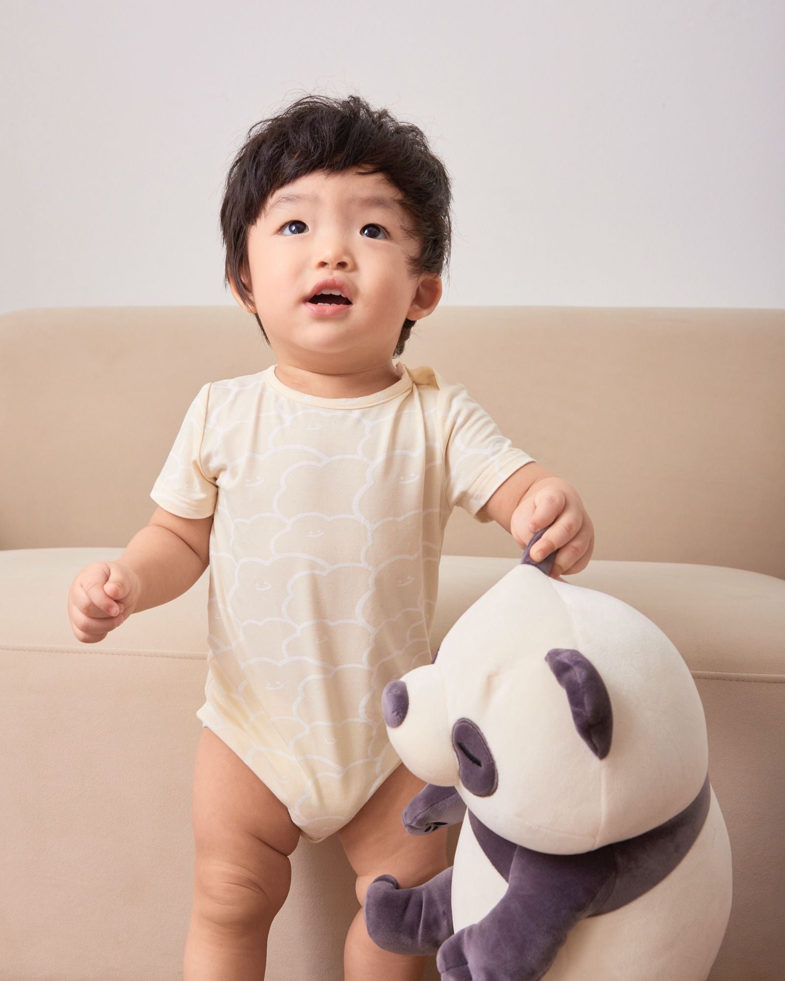 Cloud Baby Lounge Romper - Butterscotch