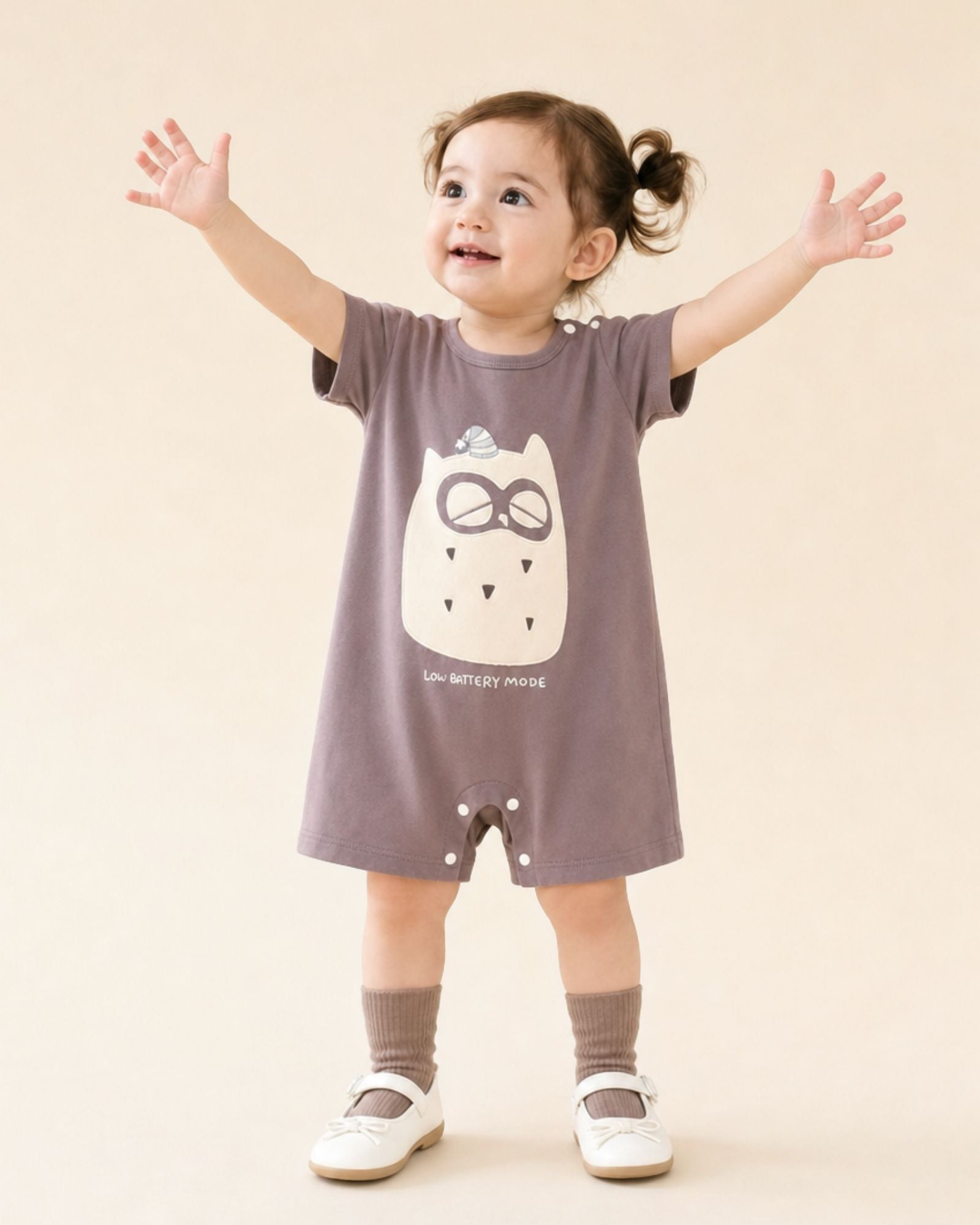 Pre-order: Low Battery Mode Owl Baby Romper