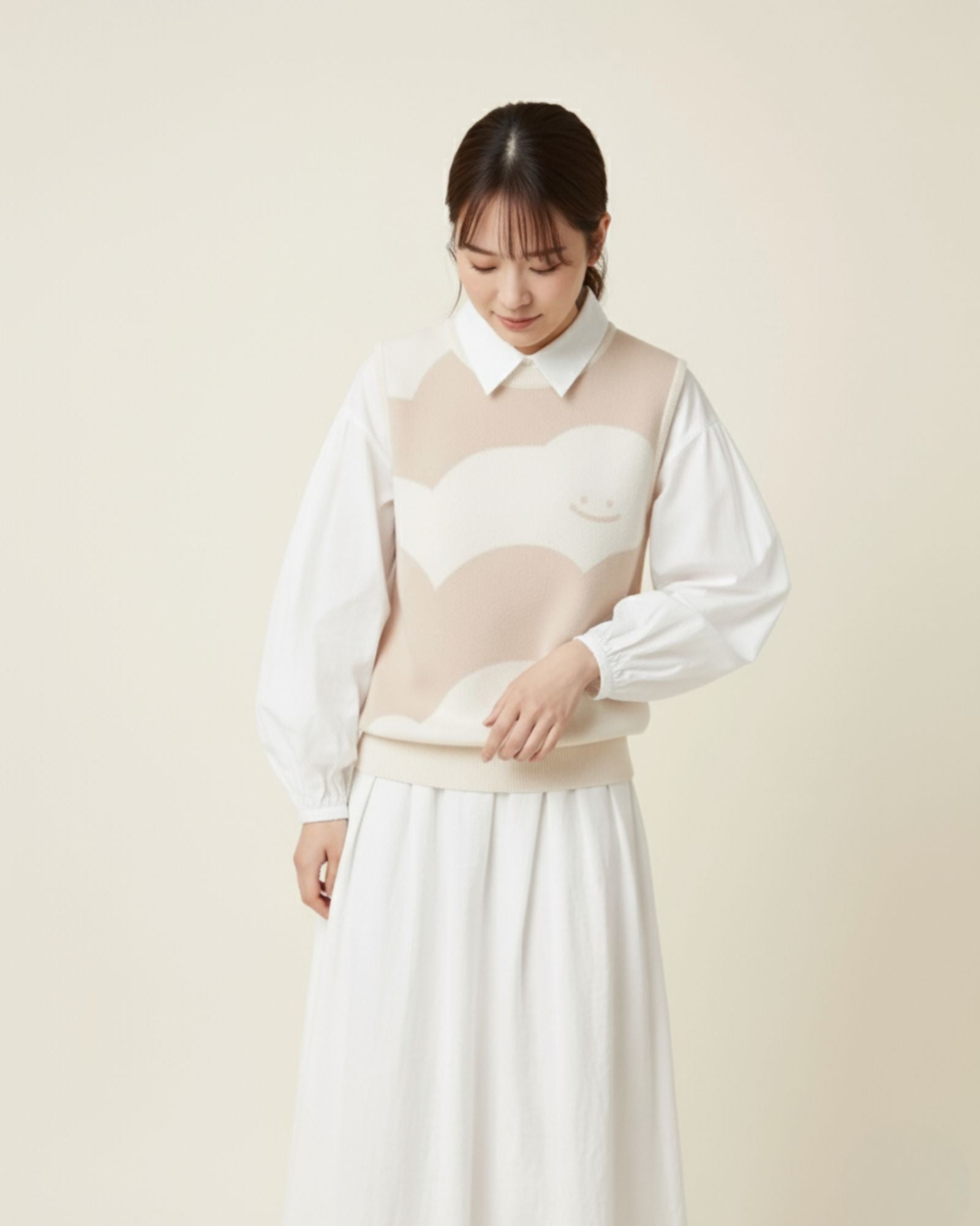 Mochi Cloud Crew Knitted Vest (Kids & Adults)