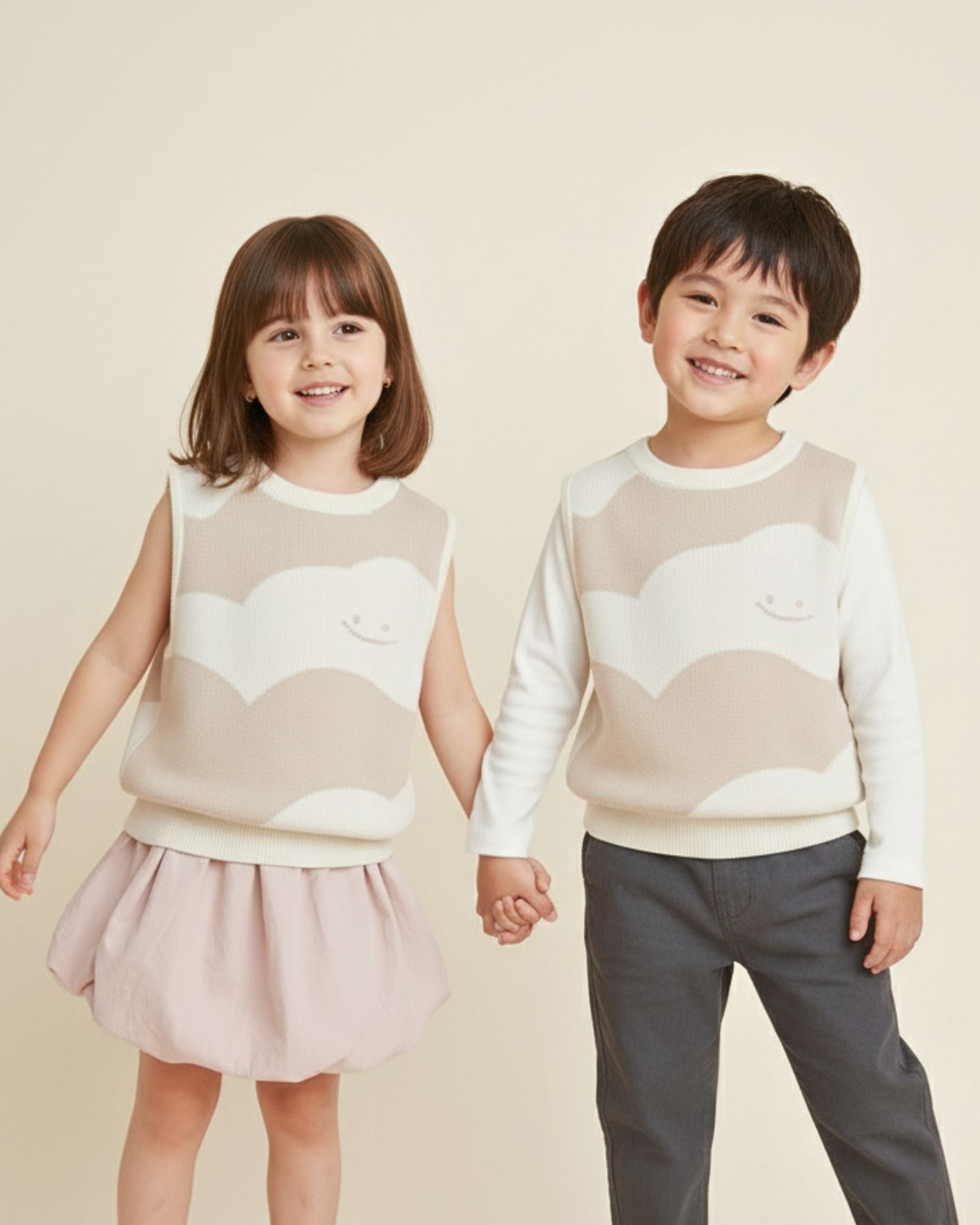 Mochi Cloud Crew Knitted Vest (Kids & Adults)