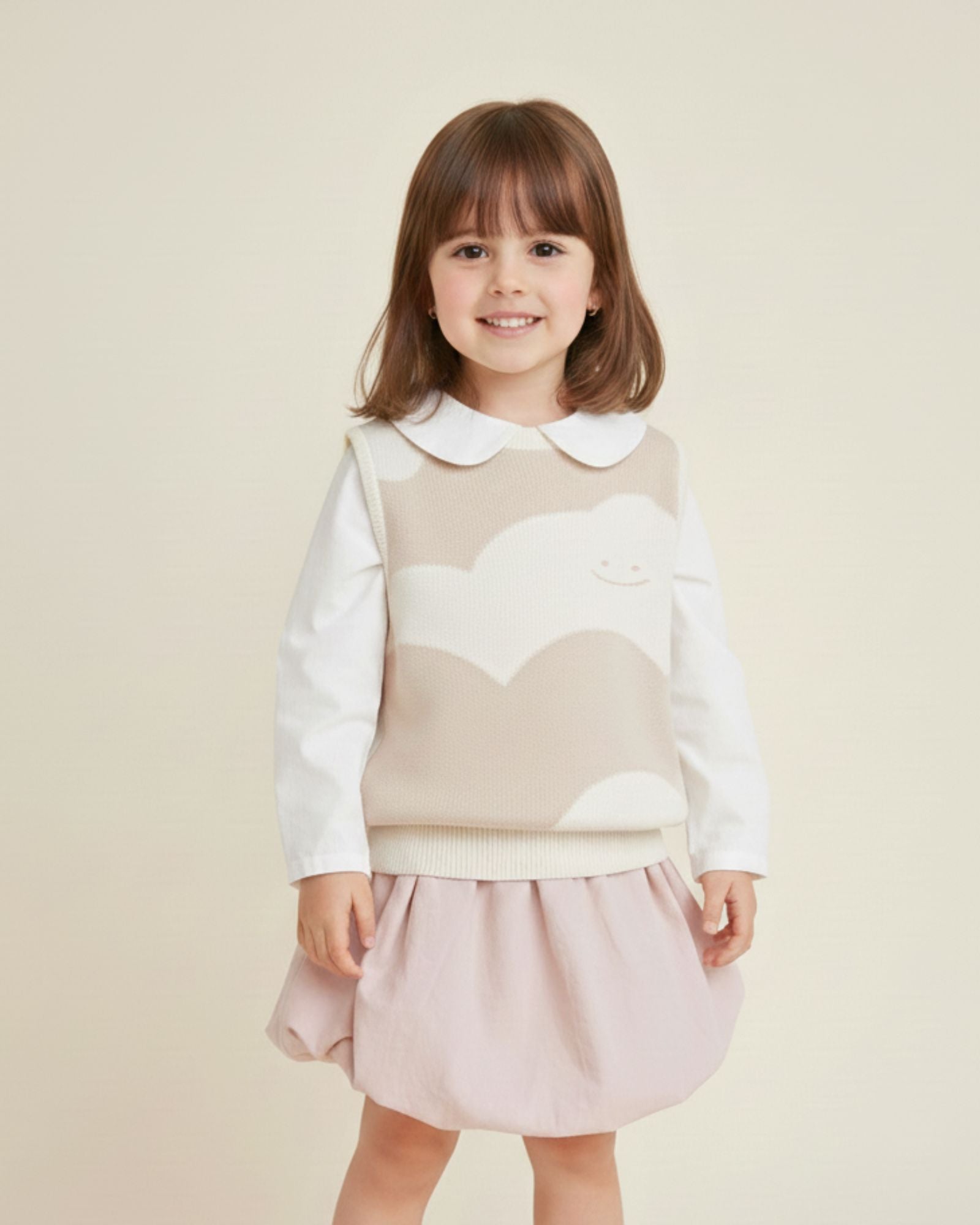 Mochi Cloud Crew Knitted Vest (Kids & Adults)
