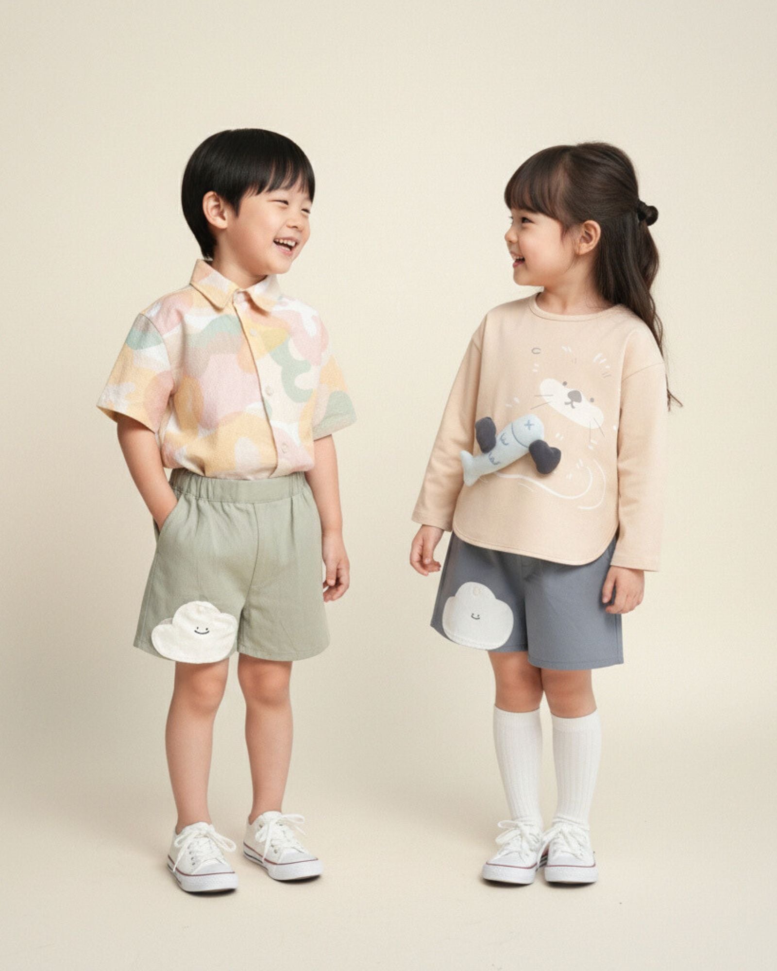 Pre-order: Mochi Cloud Kids Shorts - Olive