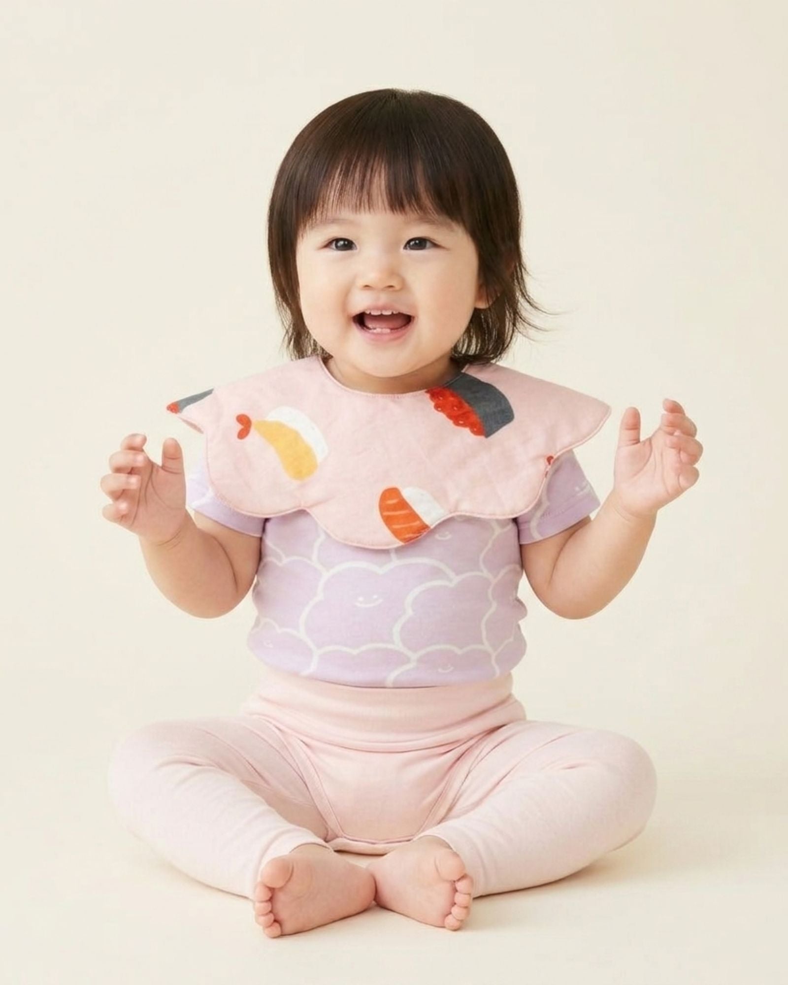 Pre-order: Oishii Sushi Baby Bib - Azuki