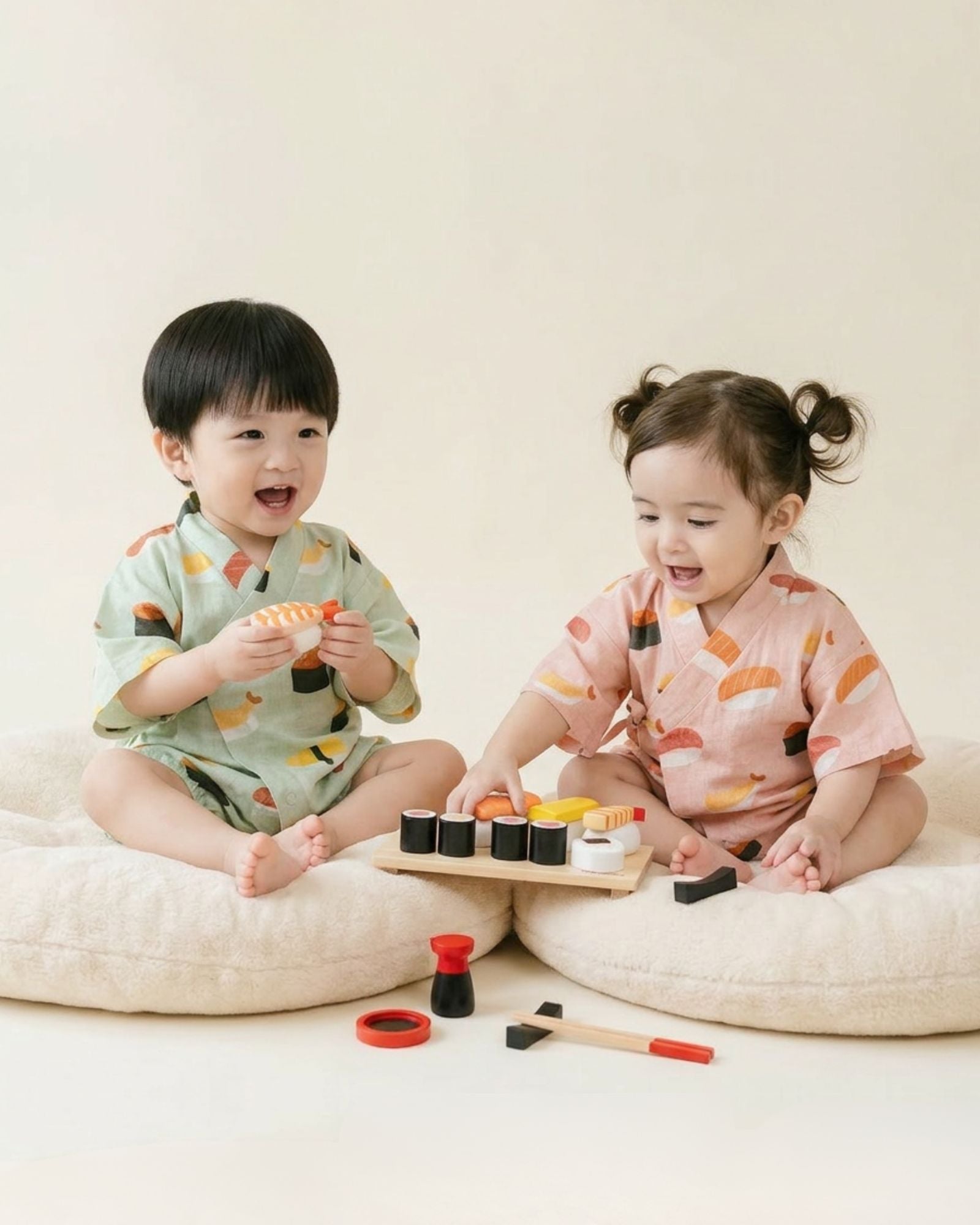 Pre-order: Oishii Sushi Baby Kimono - Azuki