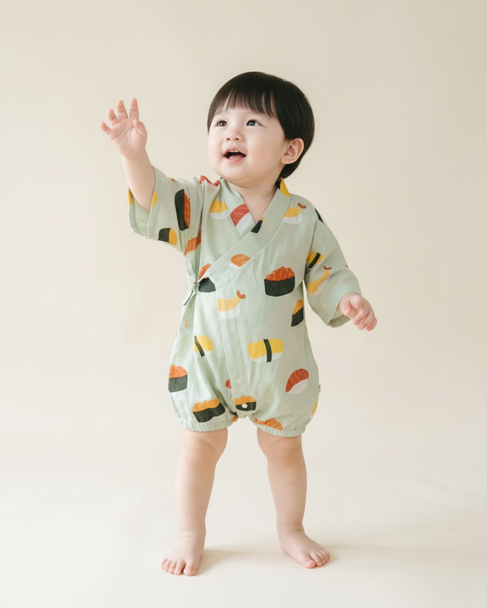 Pre-order: Oishii Sushi Baby Kimono - Wasabi