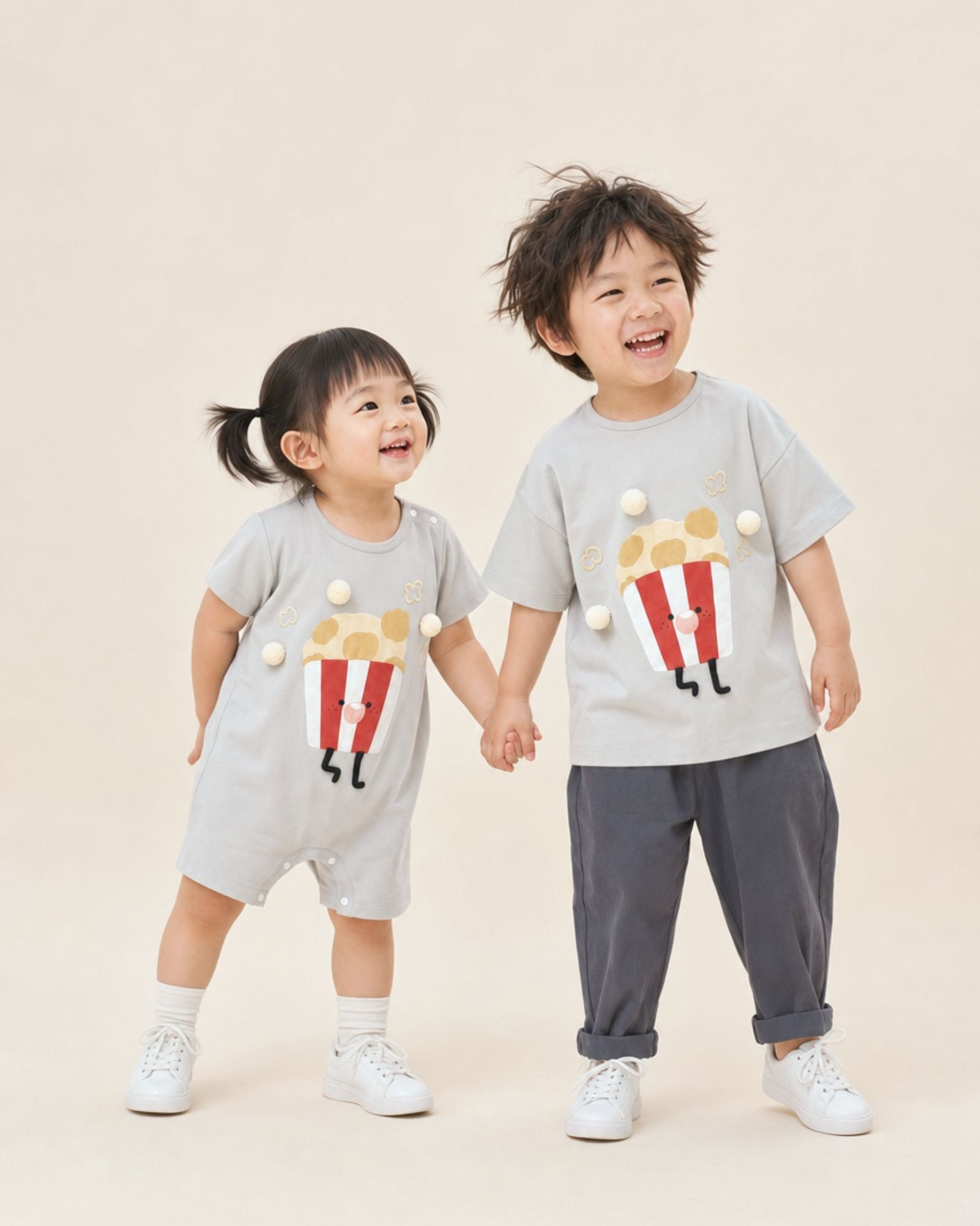 爆谷毛球兒童短袖T恤