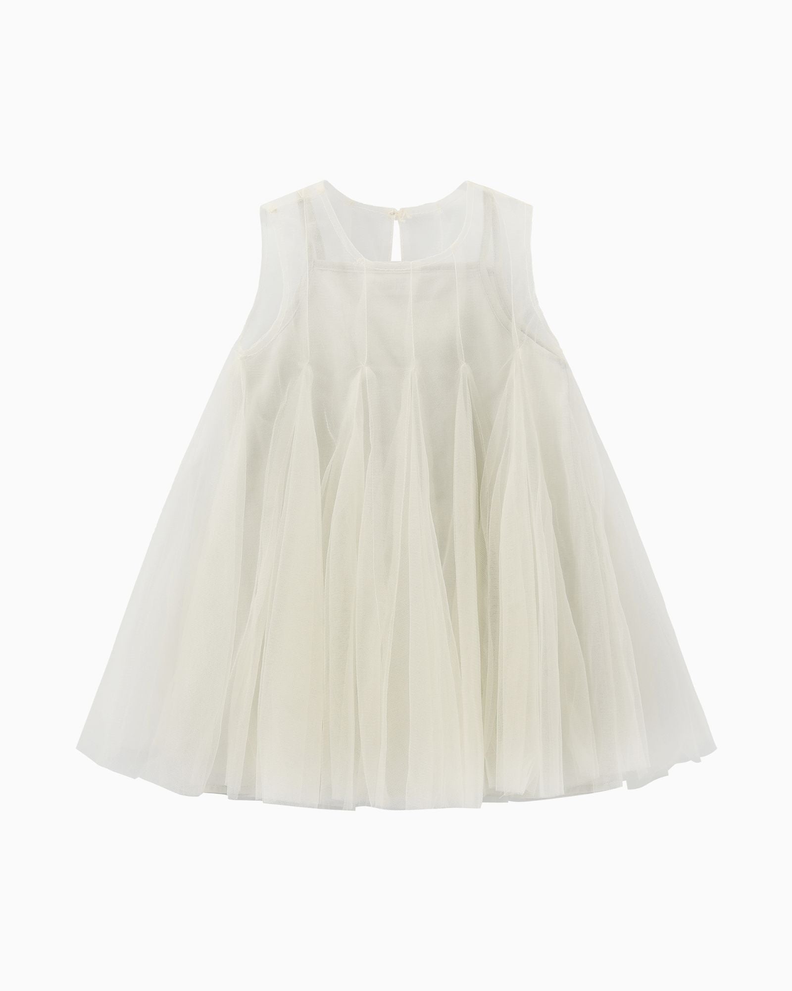 Whimsy 2-in-1 Tulle Girls Dress - Pearl