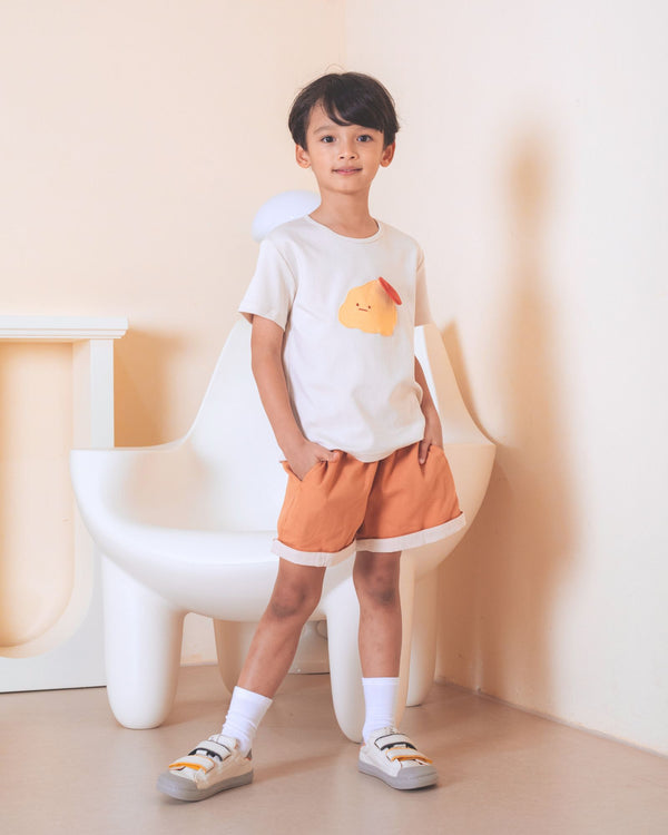 Folded Hem Shorts - Caramel