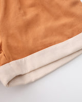 Folded Hem Shorts - Caramel