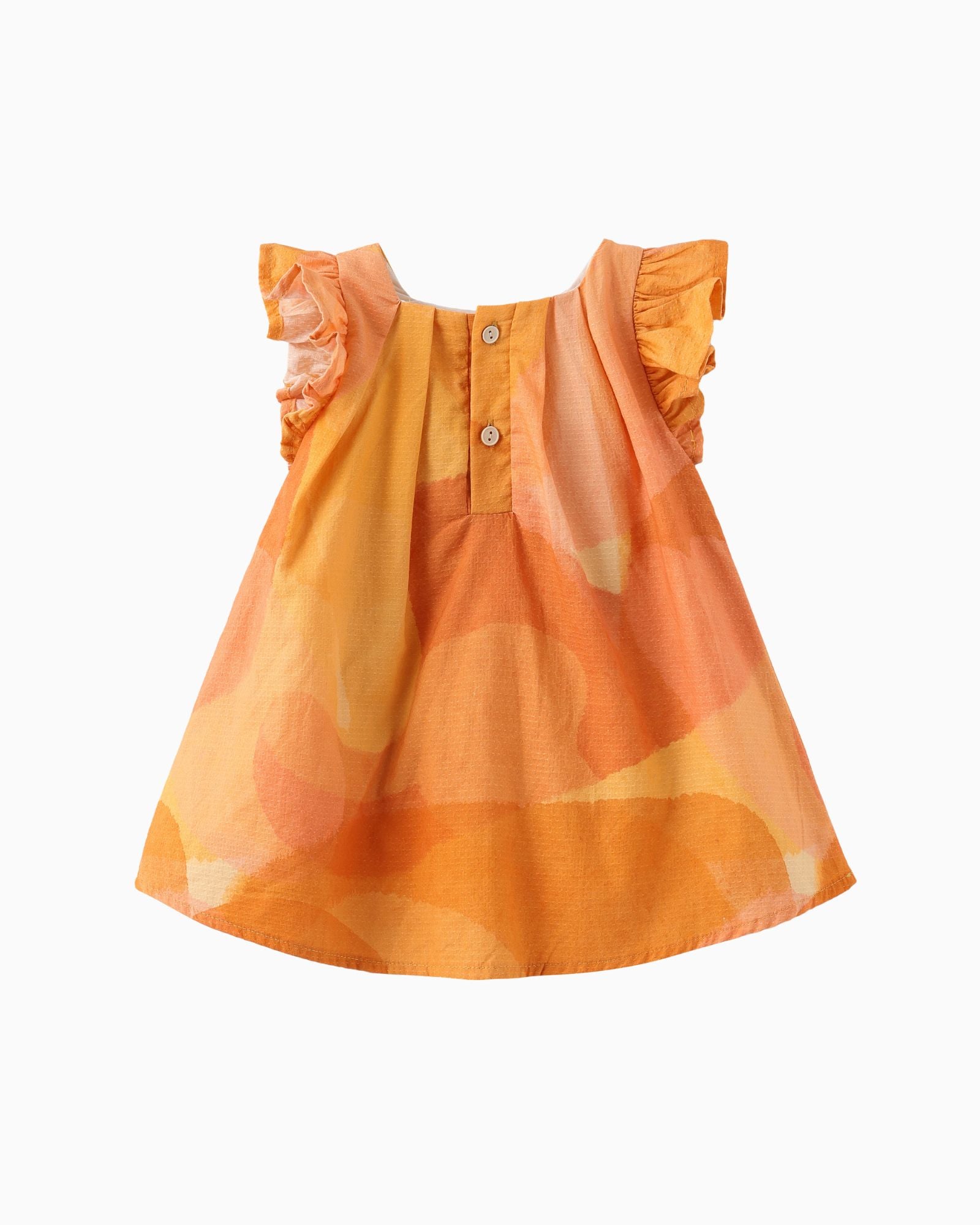 Golden Blossom Butterfly Girls Dress