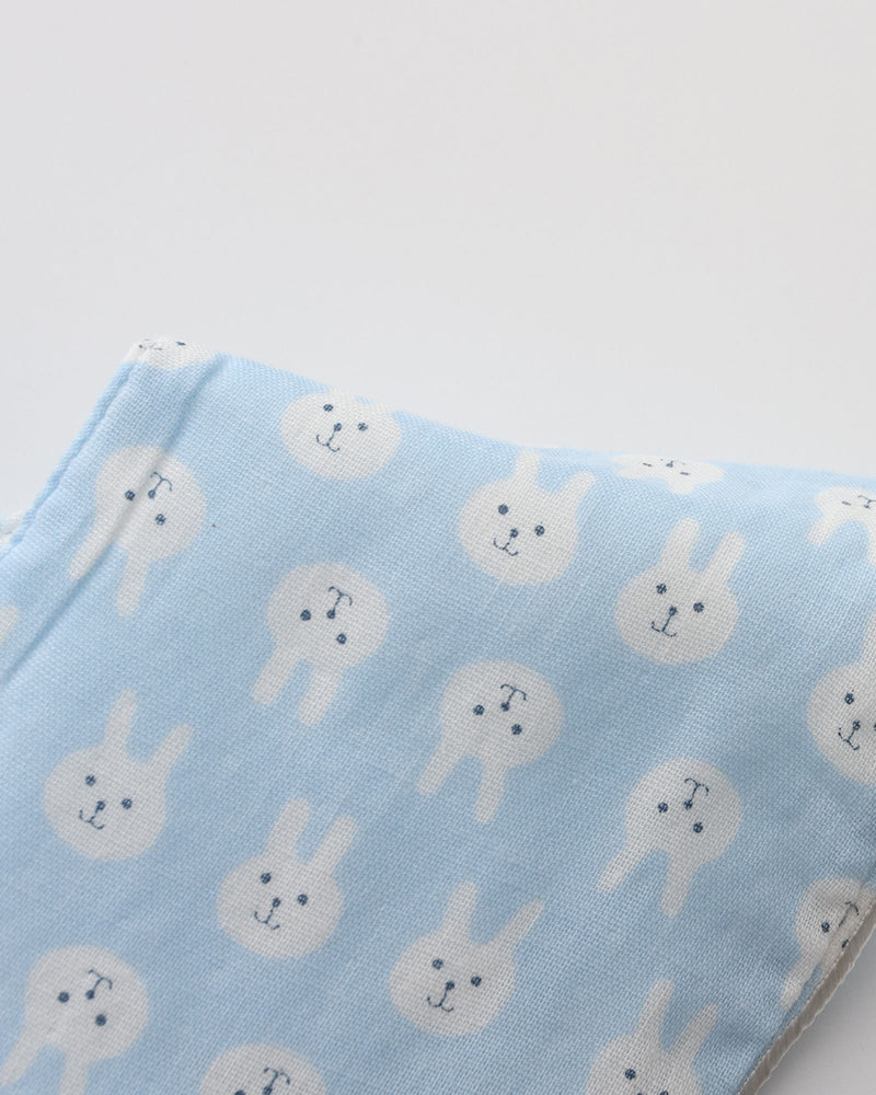 Blue Bunny Gauze Baby Bib