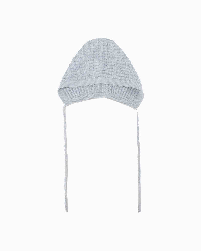 Knitted Waffle Baby Bonnet