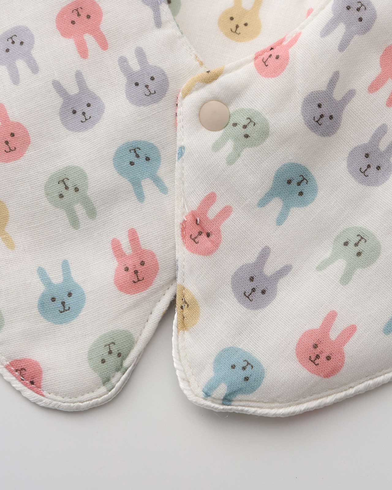 Rainbow Bunny Gauze Baby Bib