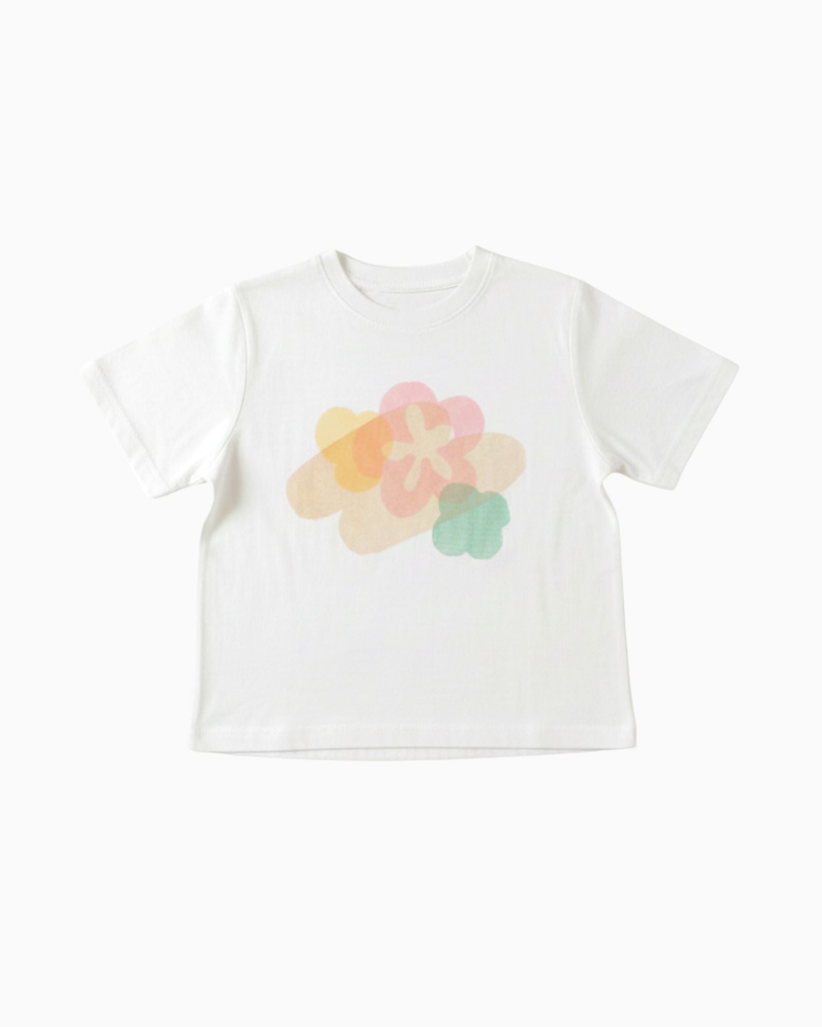 スプリングパステルフラワーTシャツ（親子ペア）