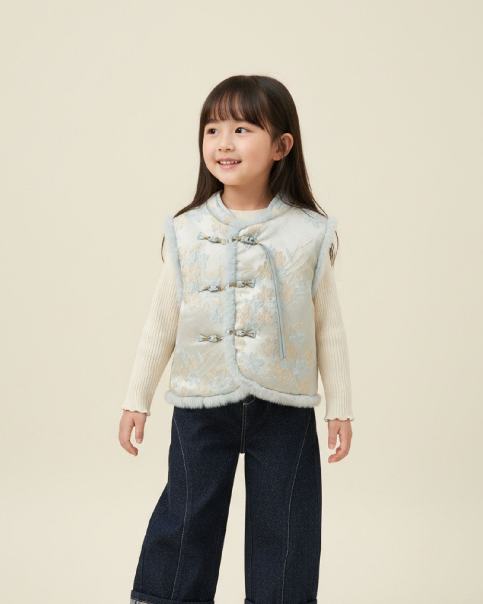 CNY Embroidered Padded Kids Vest
