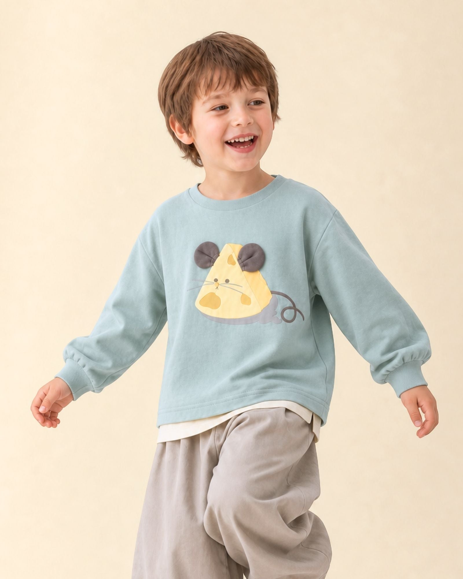 Pre-order: Cheesy Mouse Kids Lightweight Sweatshirt