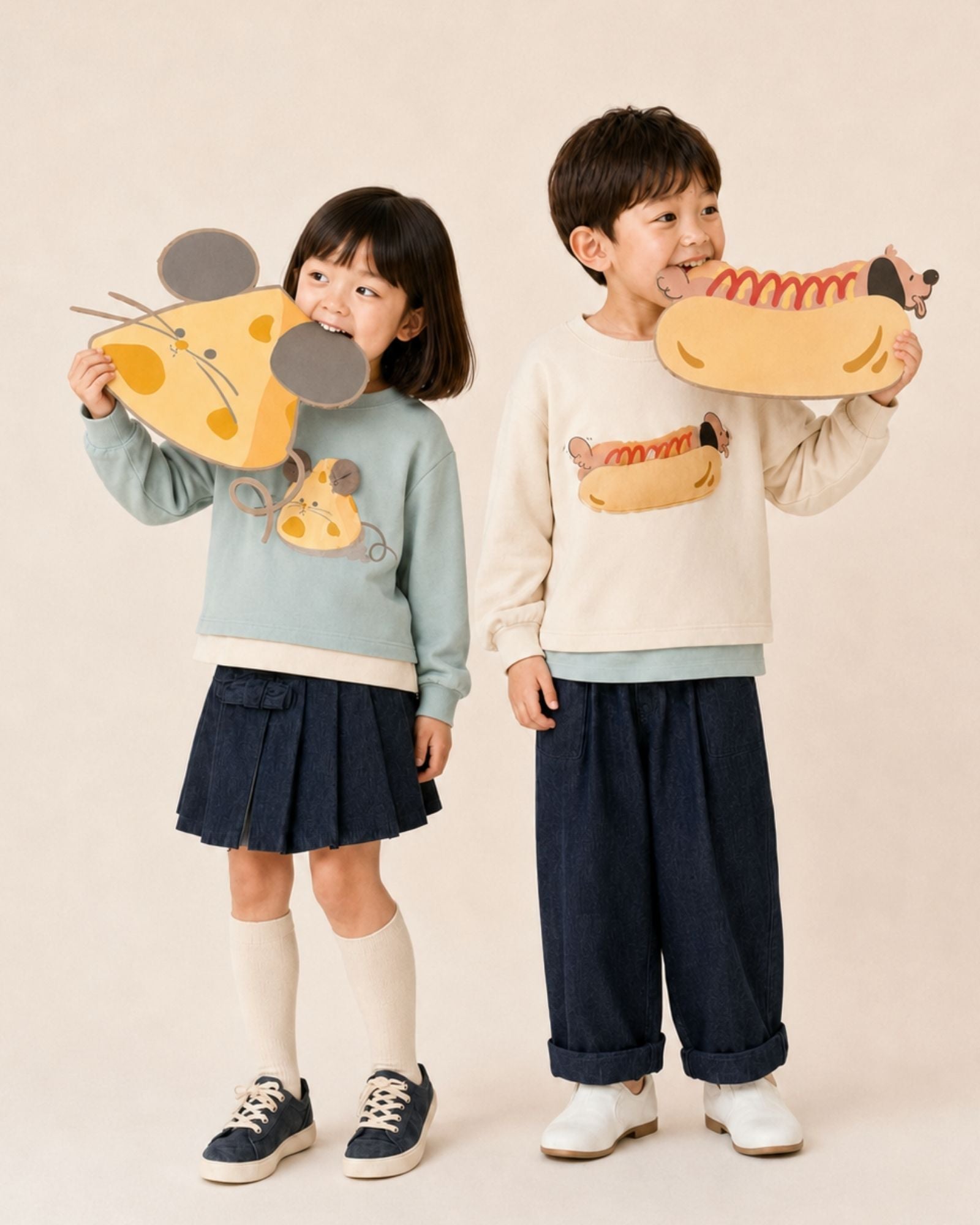 Pre-order: Cheesy Mouse Kids Lightweight Sweatshirt
