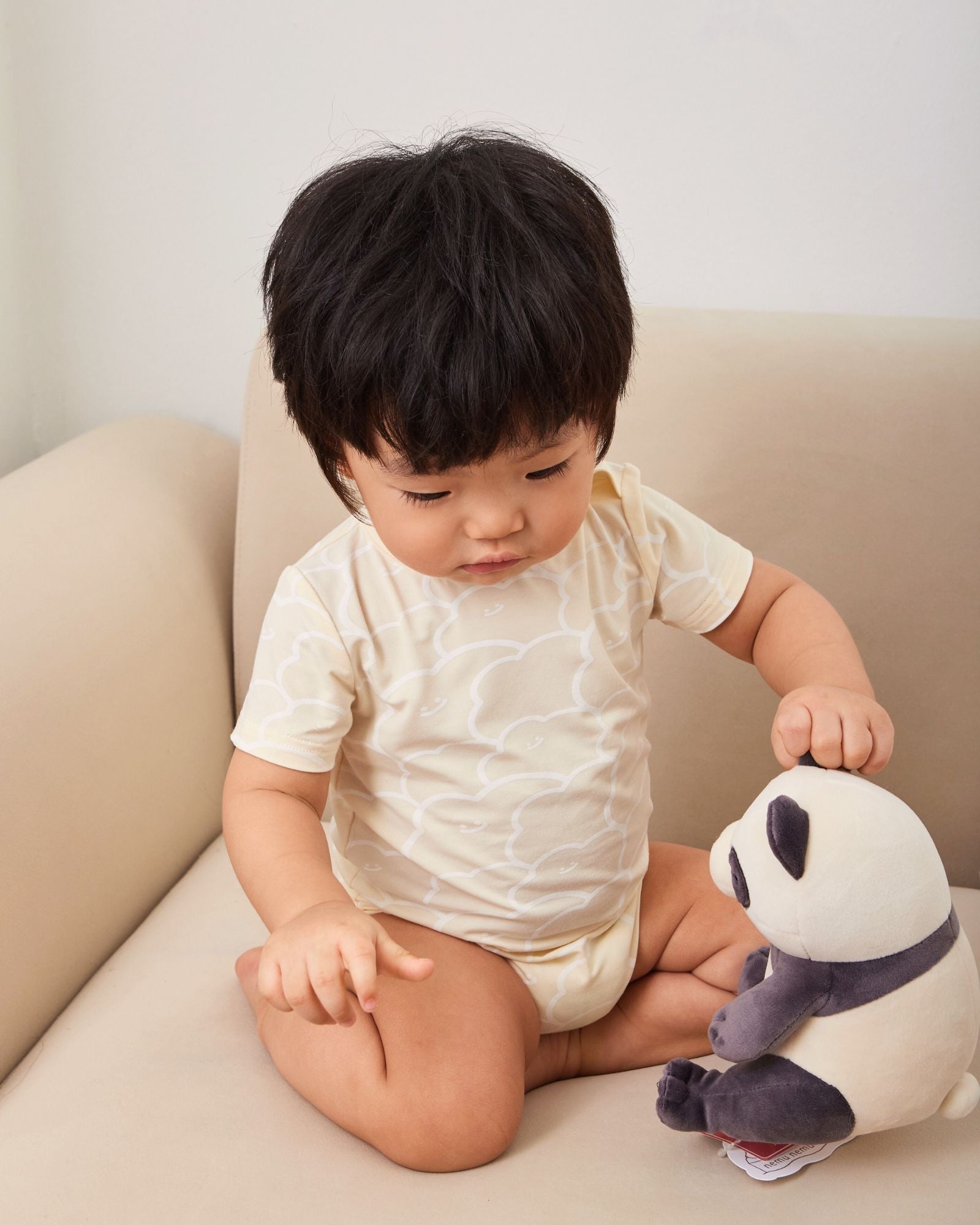 Cloud Baby Lounge Romper - Butterscotch