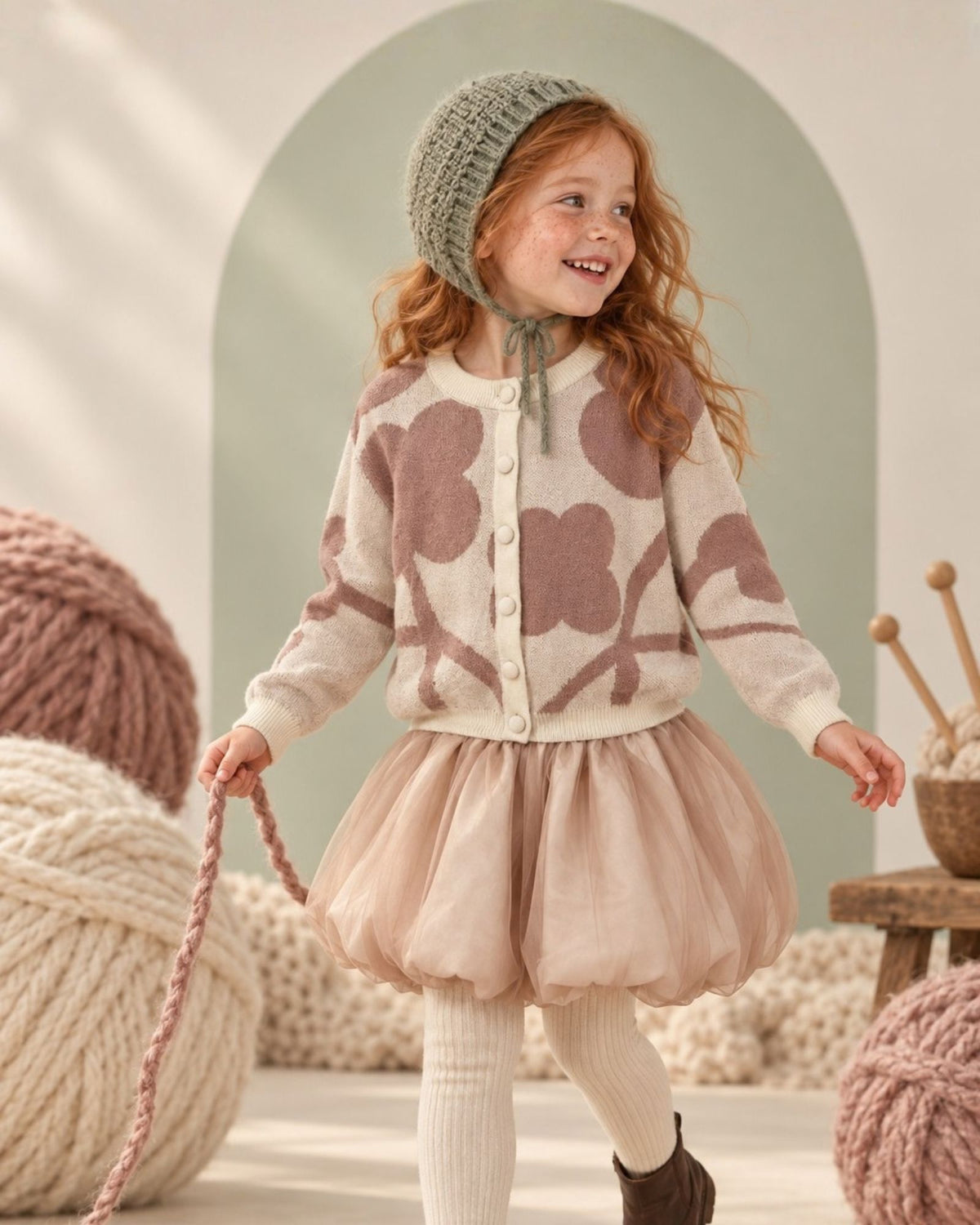 Pre-order: Clover Knitted Cardigan (Kids & Adults)