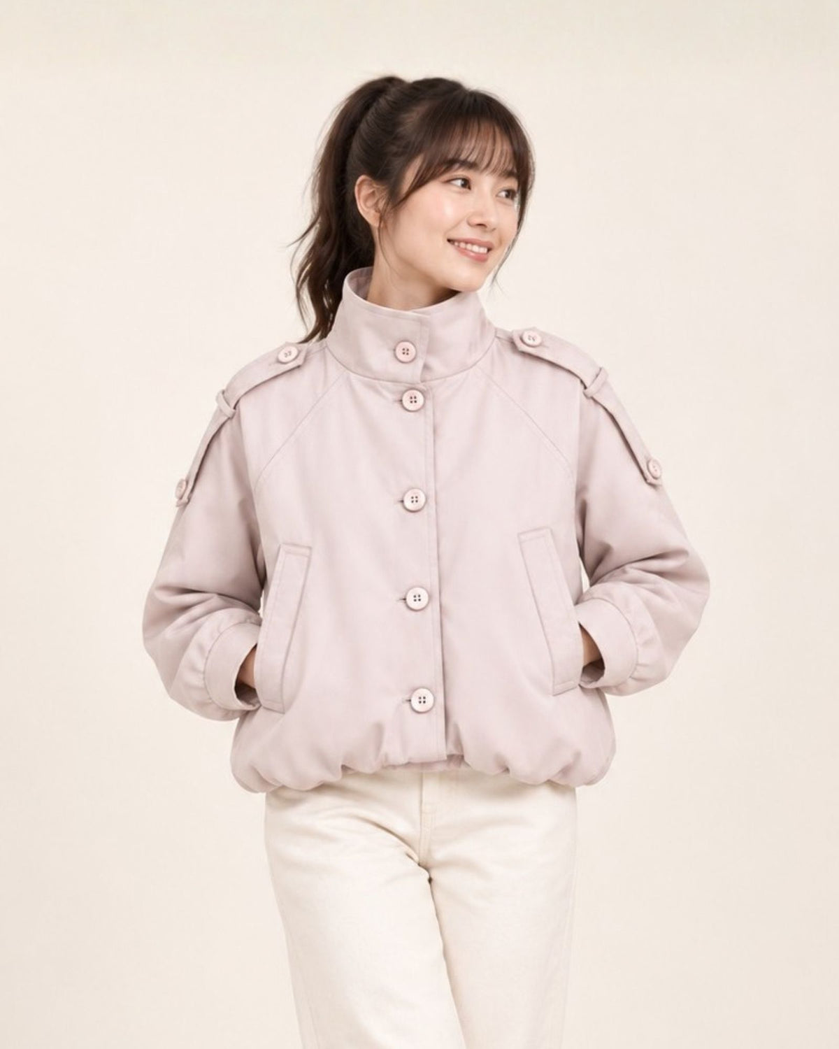 Cropped Balloon Trench Coat (Kids & Adults)