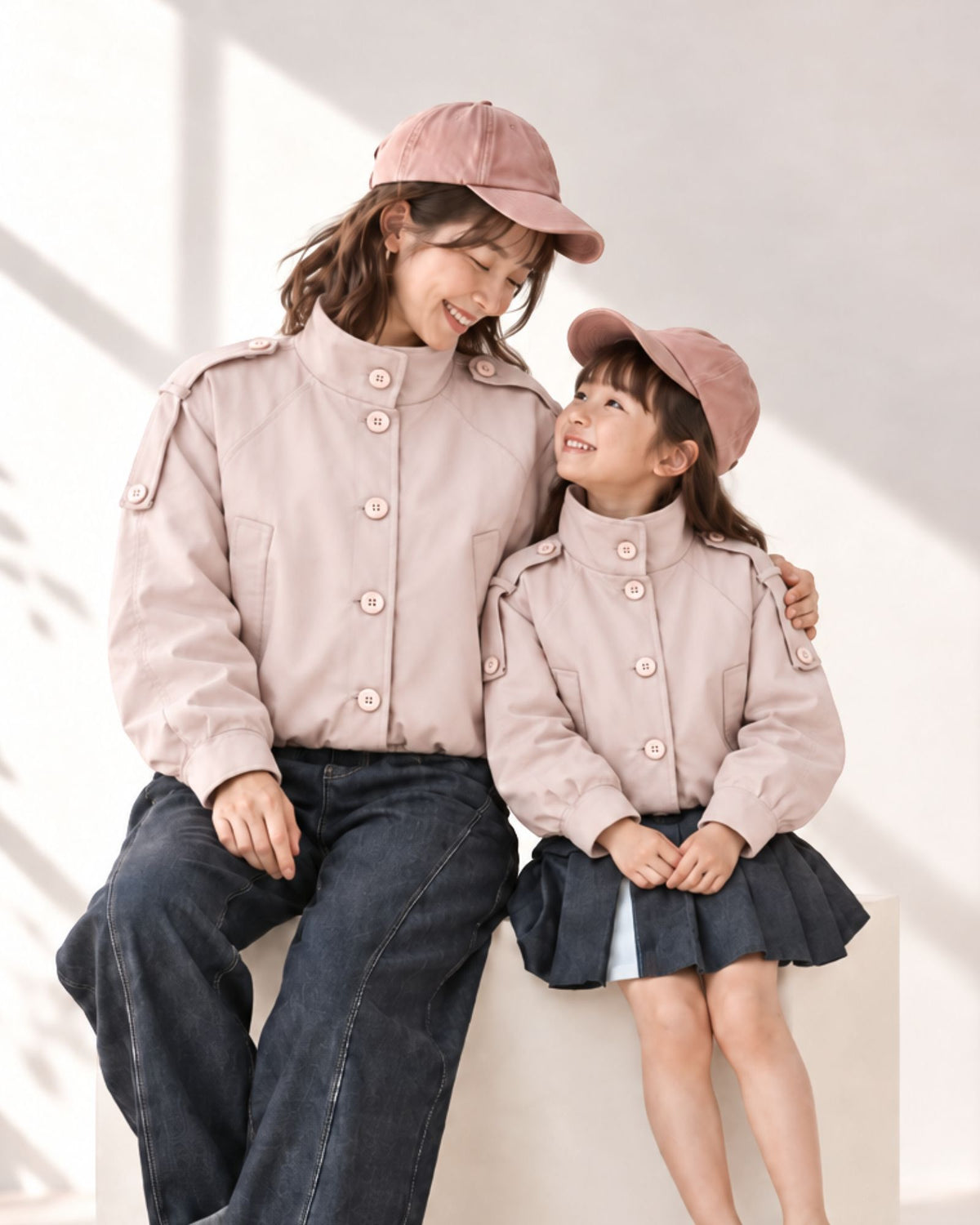 Cropped Balloon Trench Coat (Kids & Adults)