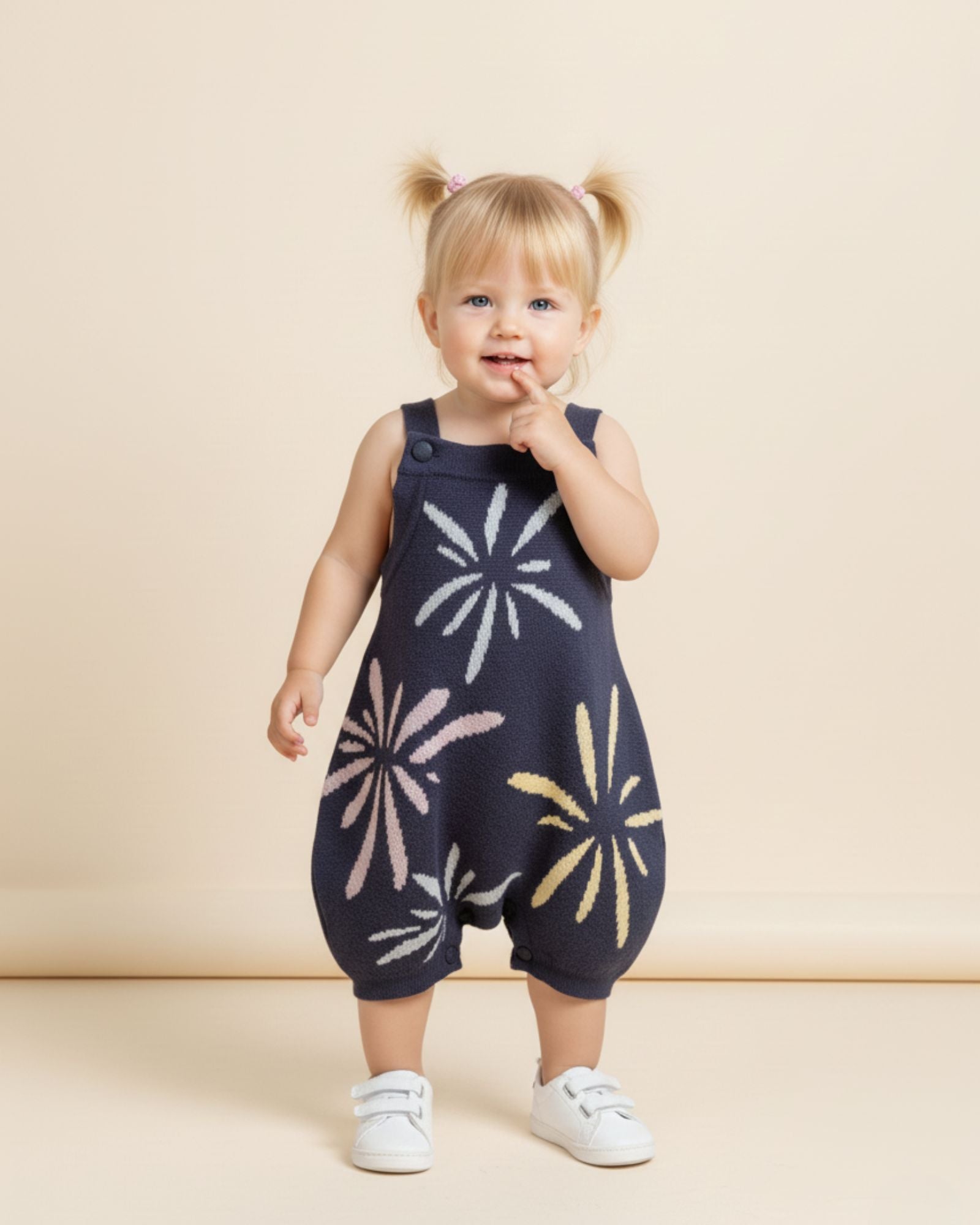 Pre-order: Fireworks Knitted Baby Romper