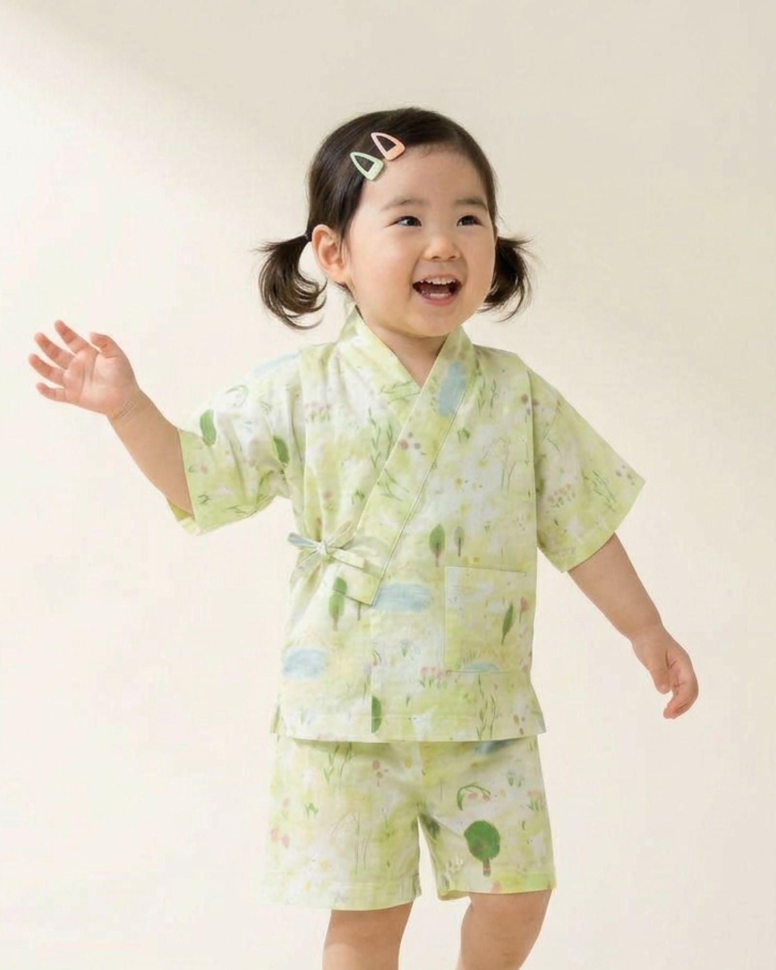 Pre-order: Garden of Gentle Dreams Kids Jinbei Set