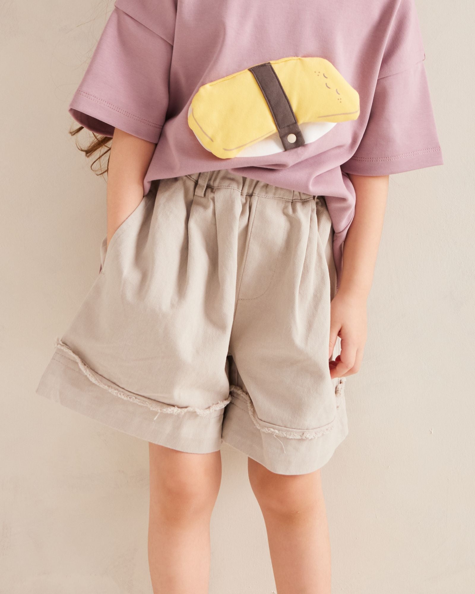 Gray Cuffed Shorts