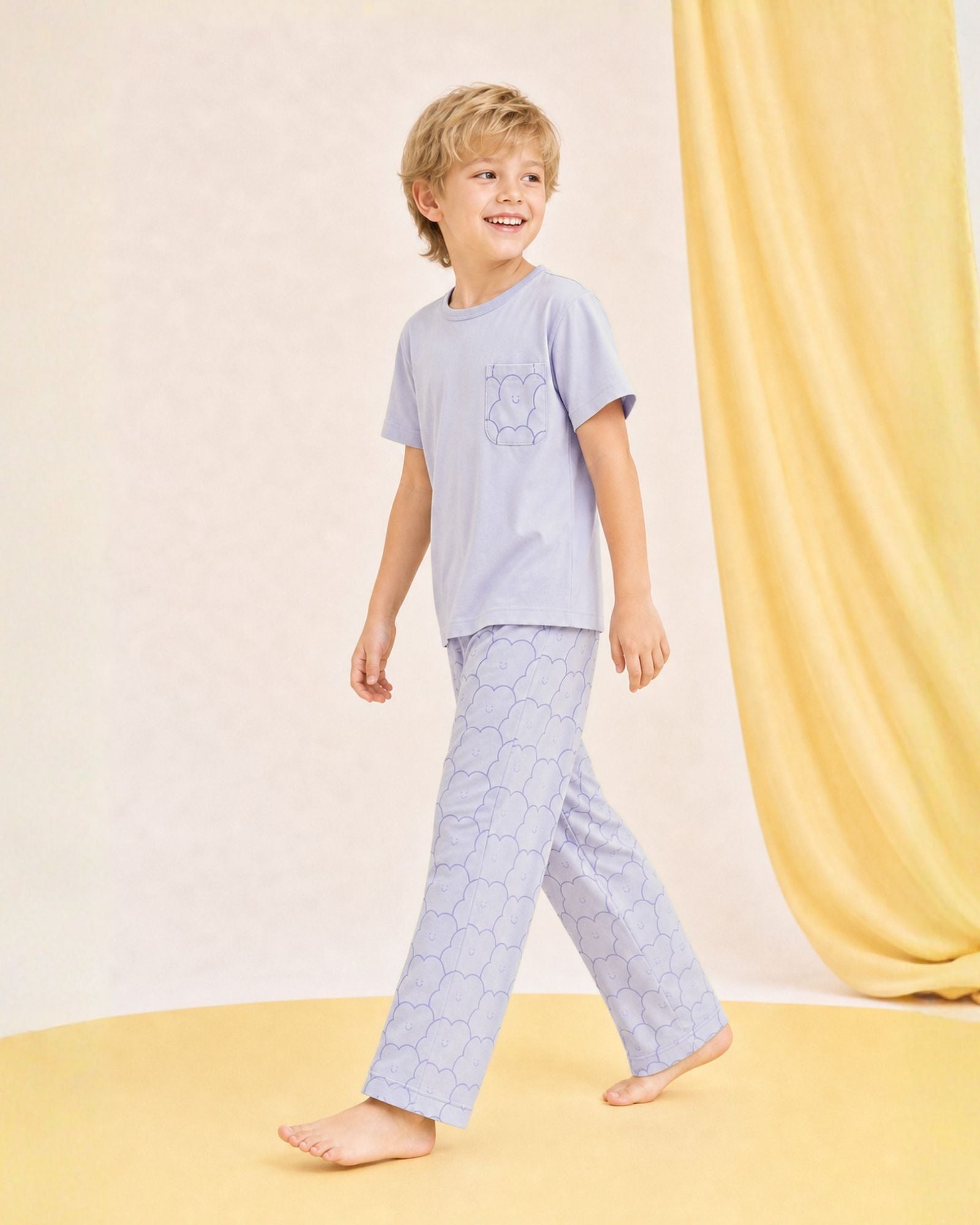 Pre-order: Kids Cloud Pyjamas Set - Taro Smoothie