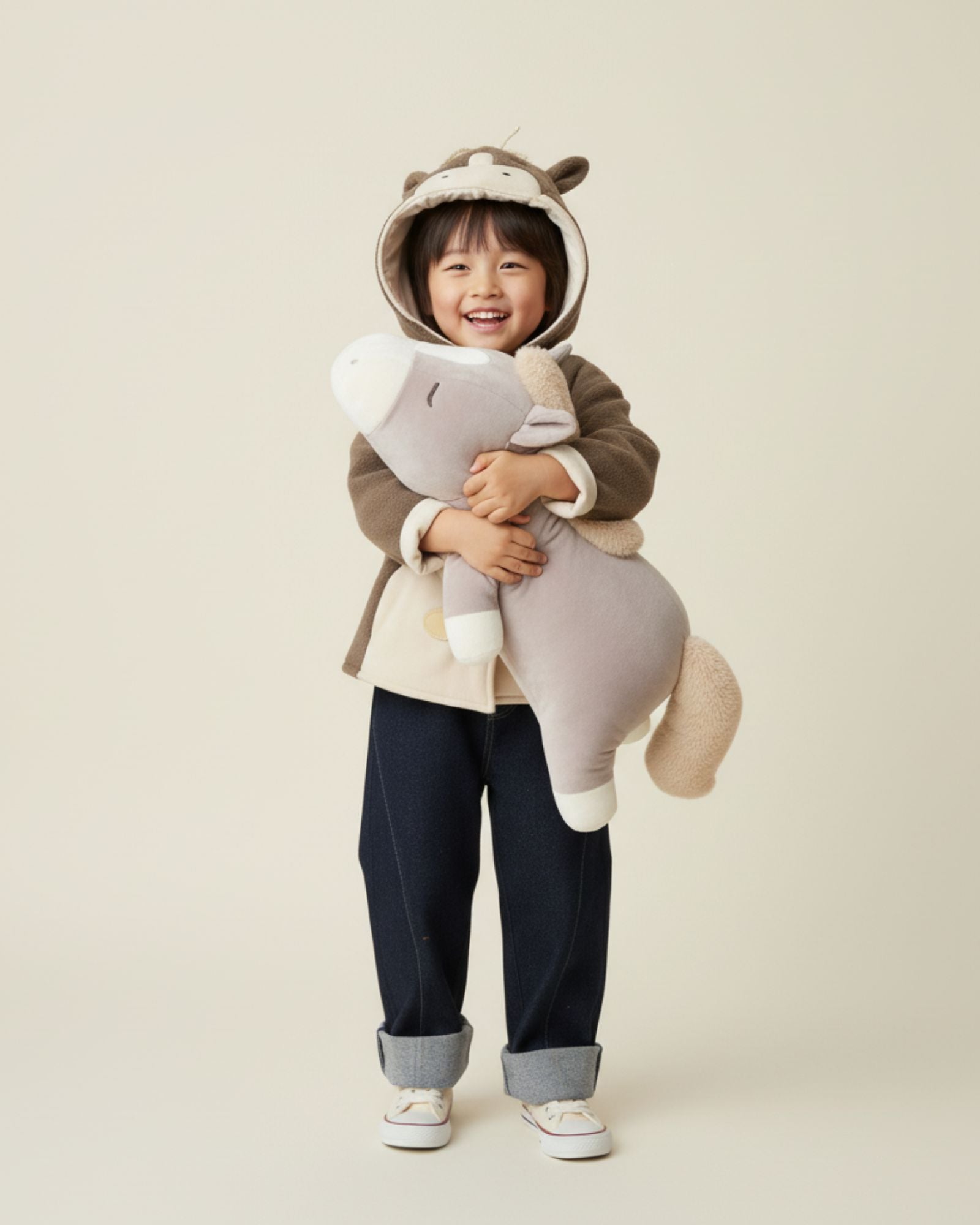 Liv Heart Pony Pillow - Gray