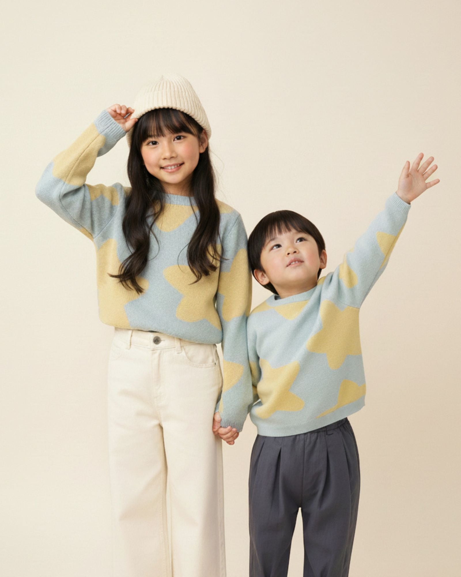 Pre-order: Lucky Stars Knitted Sweatshirt (Kids & Adults)