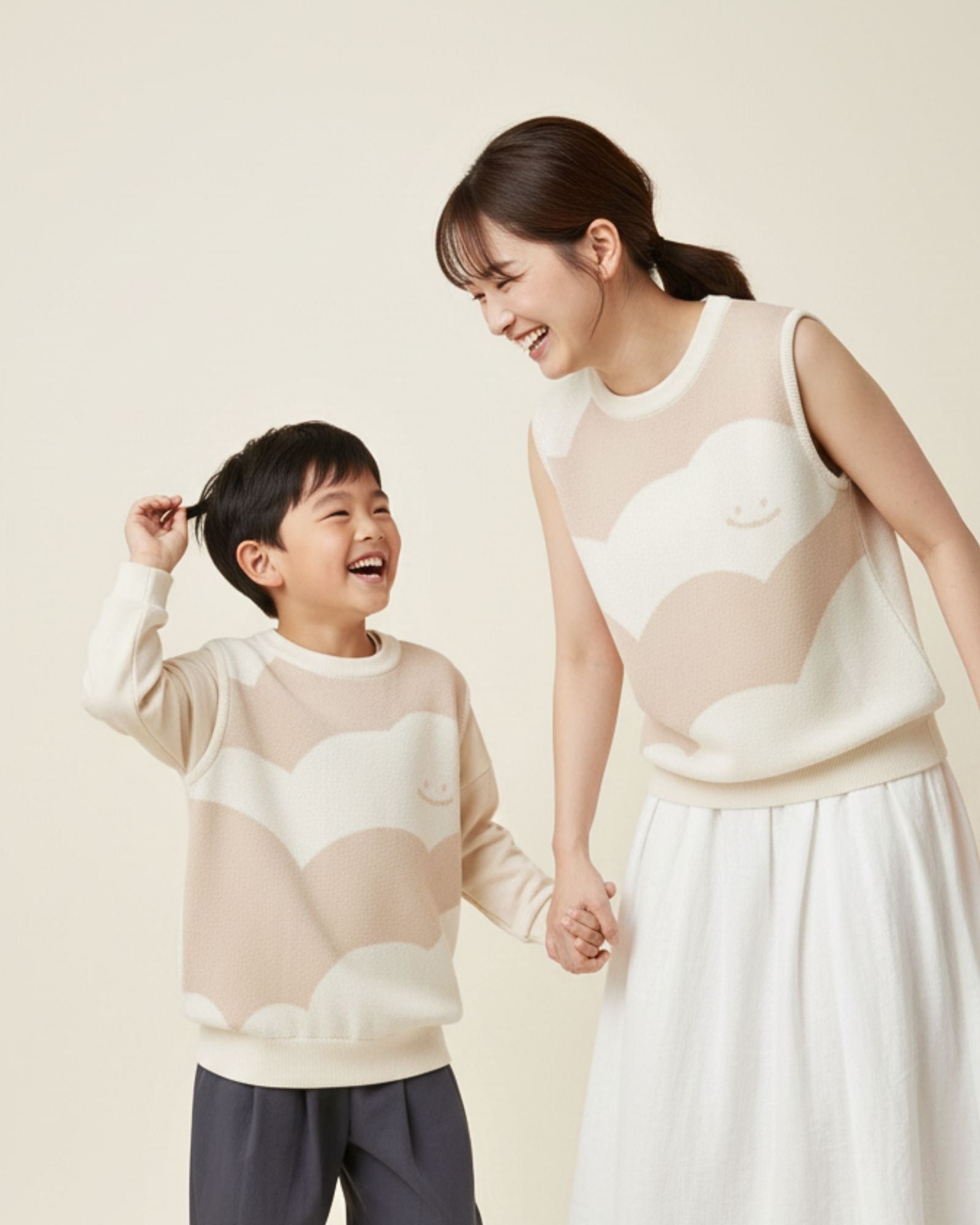 Mochi Cloud Crew Knitted Vest (Kids & Adults)