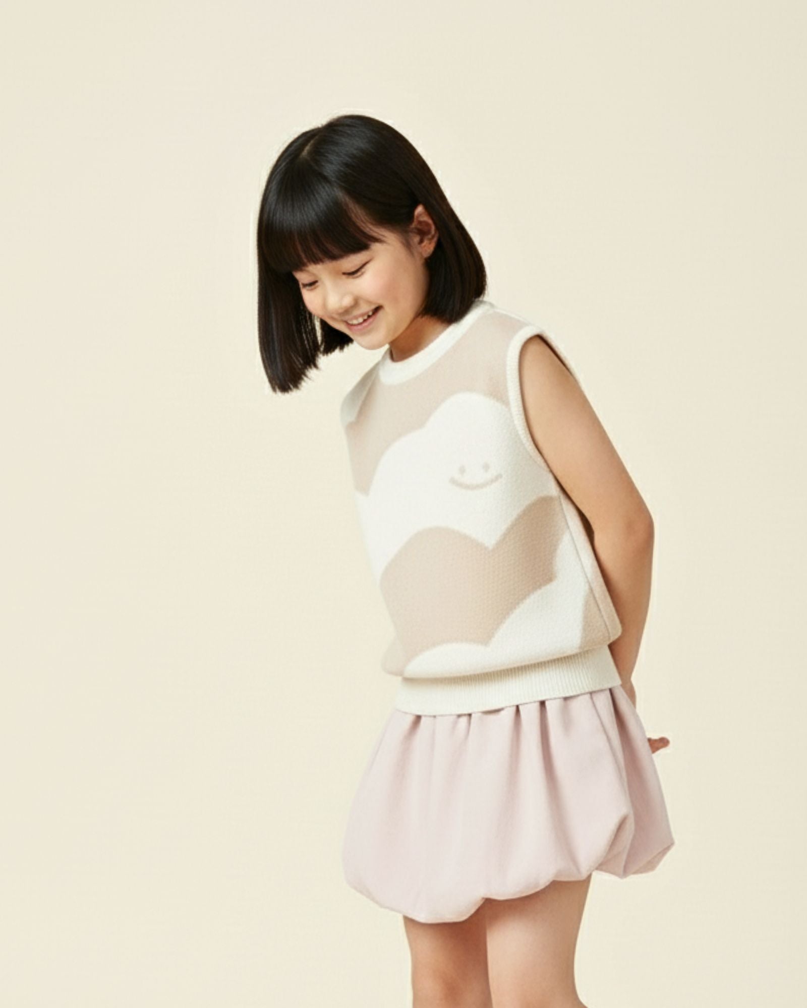 Mochi Cloud Crew Knitted Vest (Kids & Adults)
