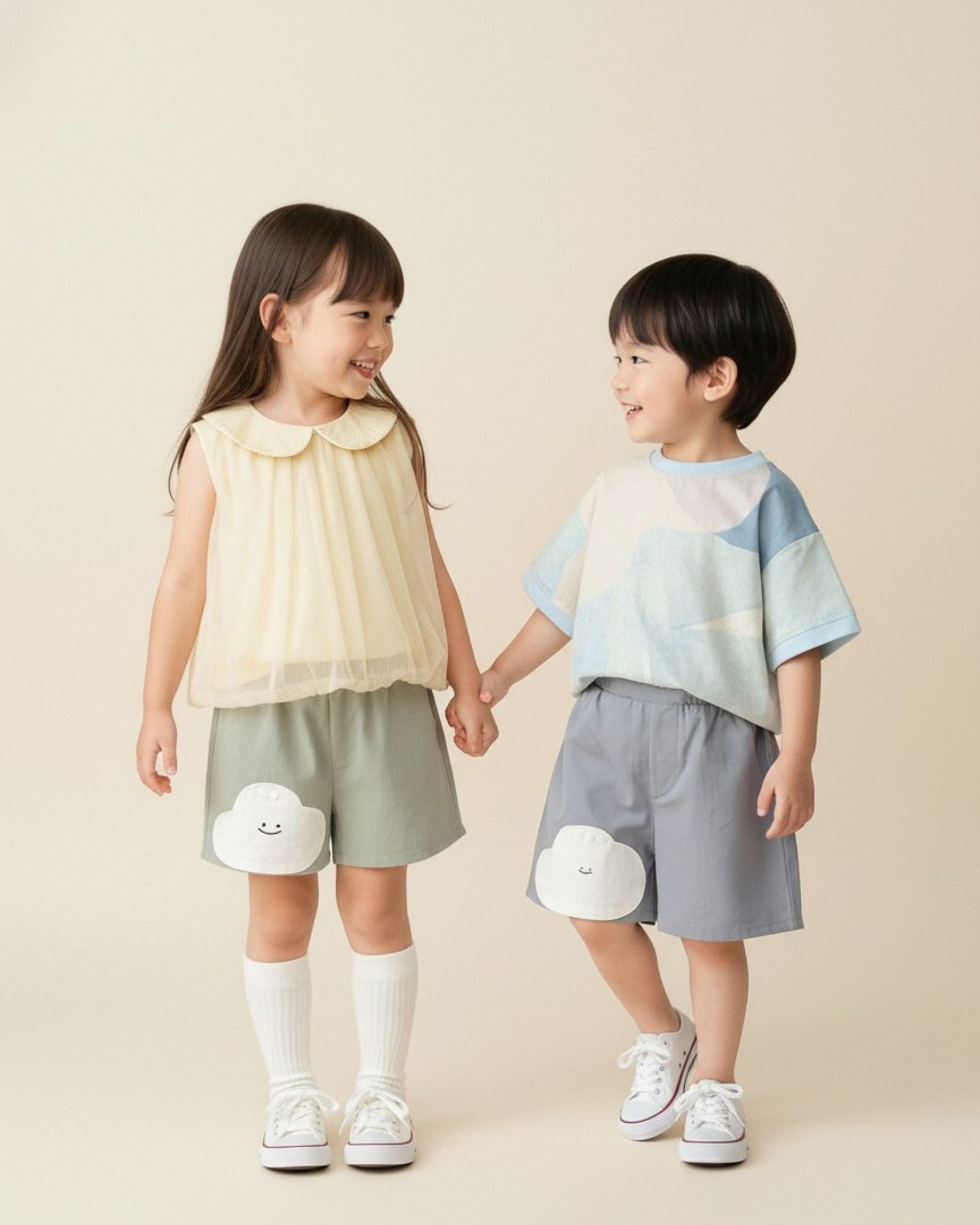 Pre-order: Mochi Cloud Kids Shorts - Ash