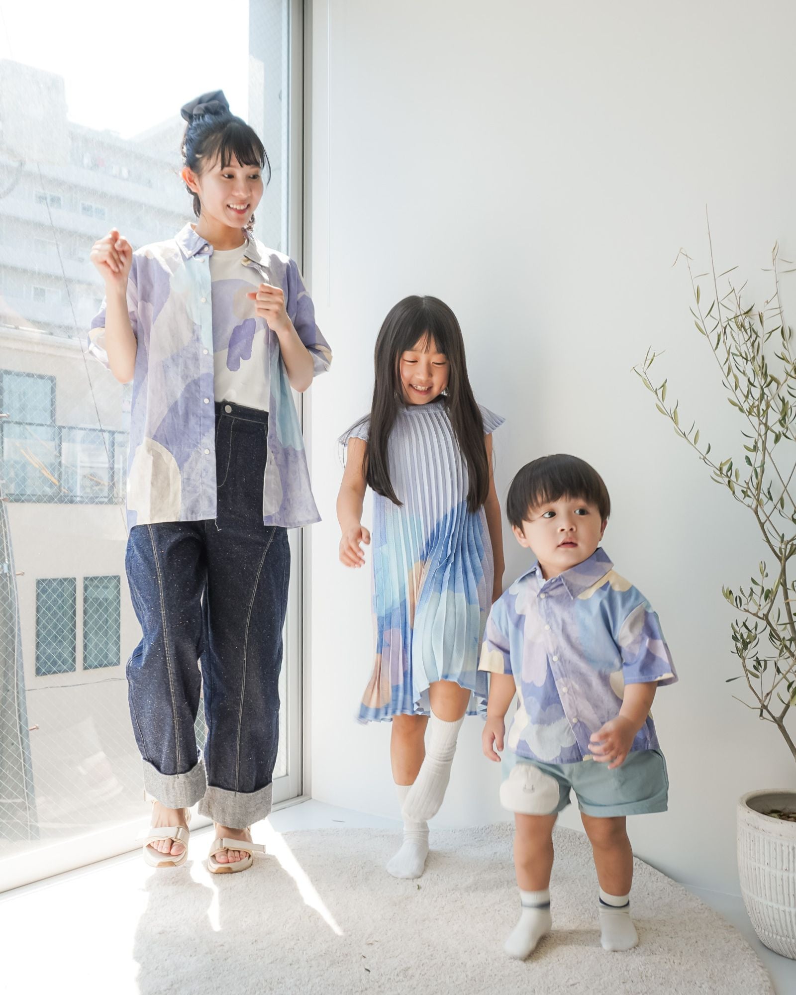 Moonlit Glow Asymmetrical Kids Shirt