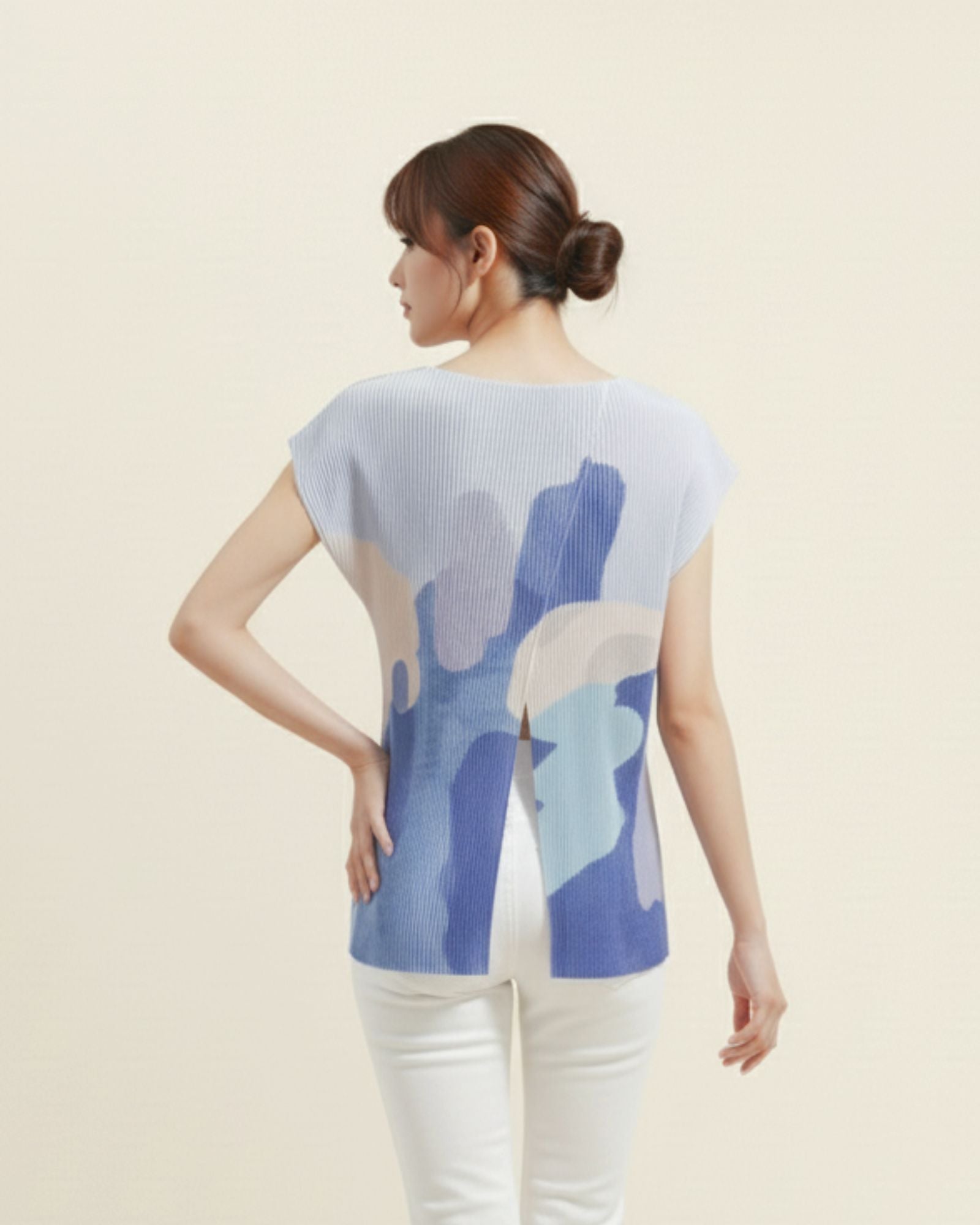 Pre-order: Moonlit Glow Crystal Pleated Top