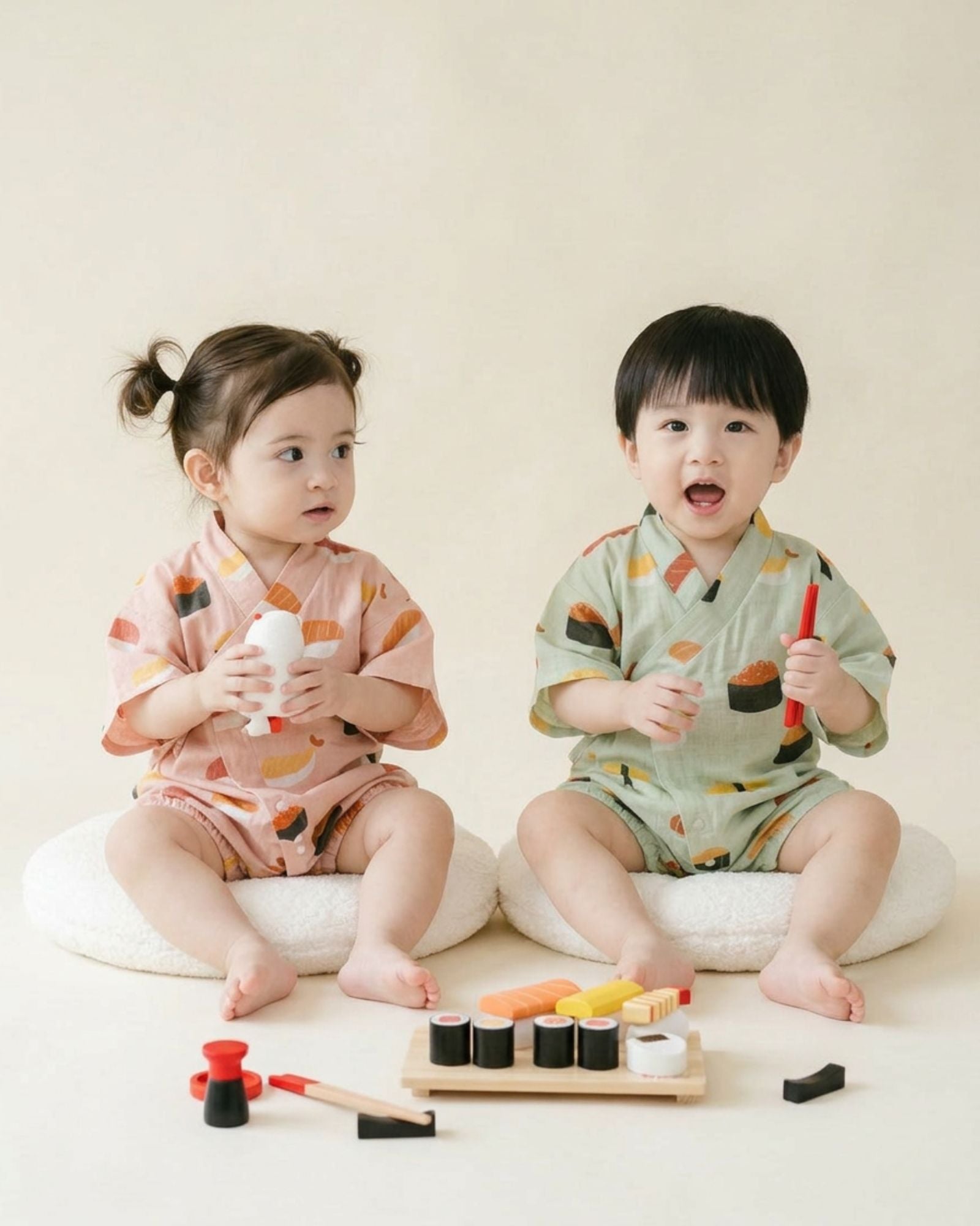 Pre-order: Oishii Sushi Baby Kimono - Wasabi