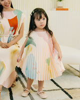 Kid's crystal pleated sundress