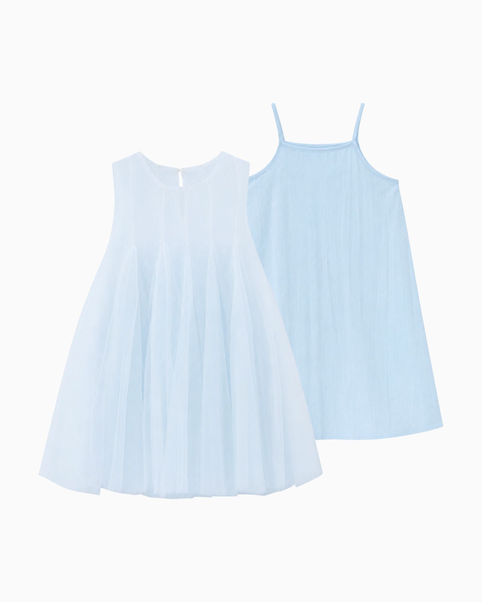 Pre-order: Whimsy 2-in-1 Tulle Girls Dress - Ocean