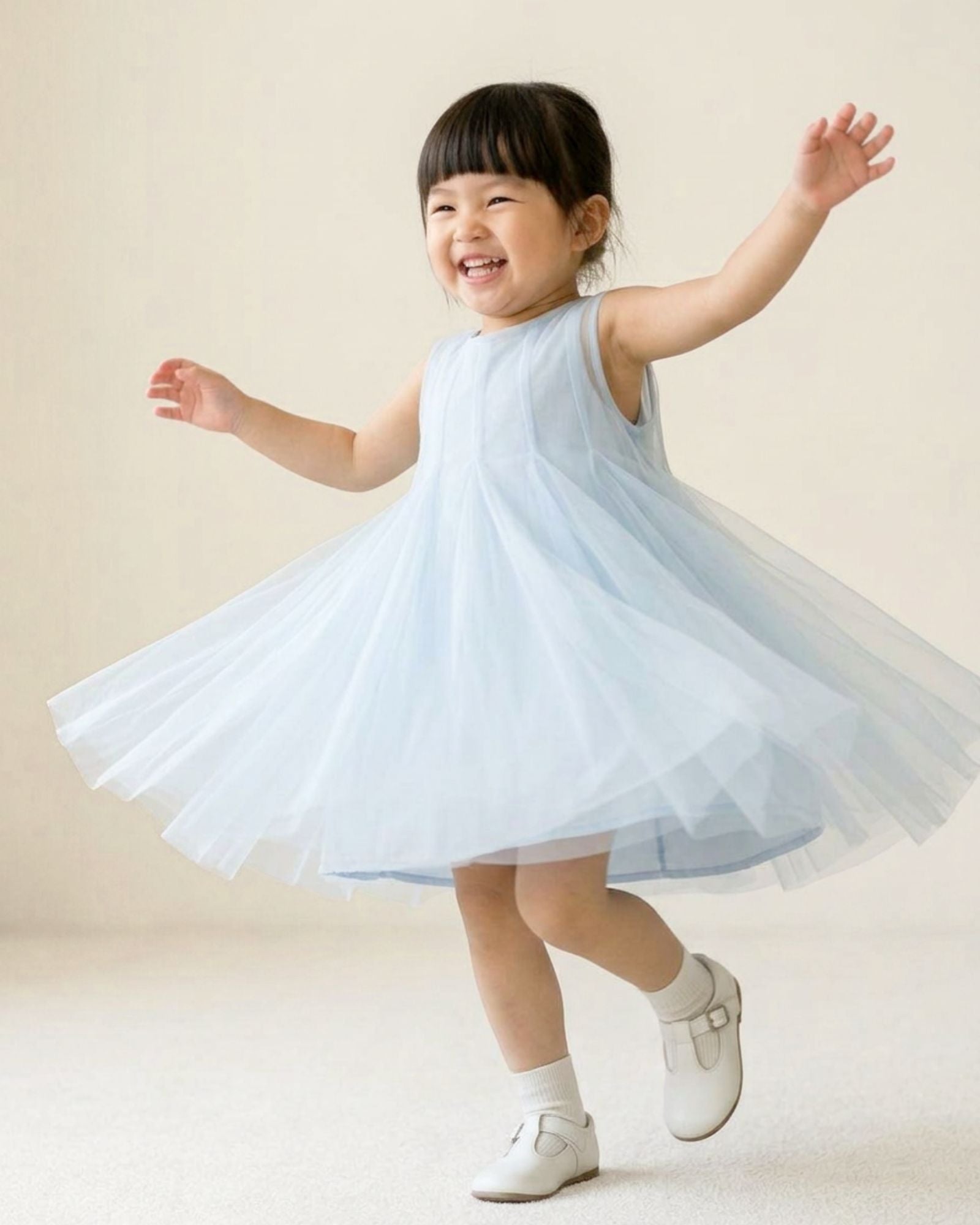 Pre-order: Whimsy 2-in-1 Tulle Girls Dress - Ocean